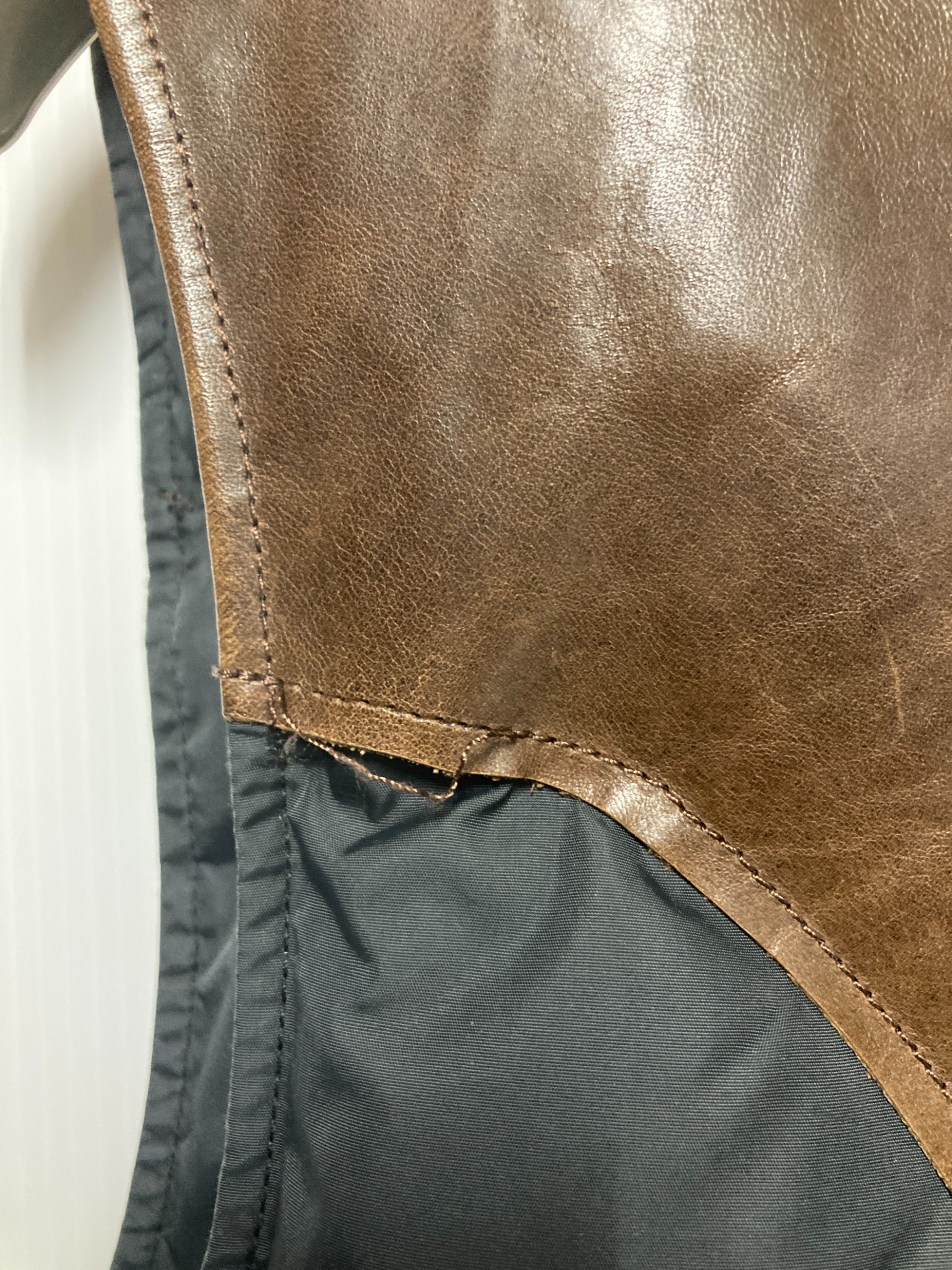 中古・古着通販】RRL (ダブルアールエル) レザーヨークダウンベスト