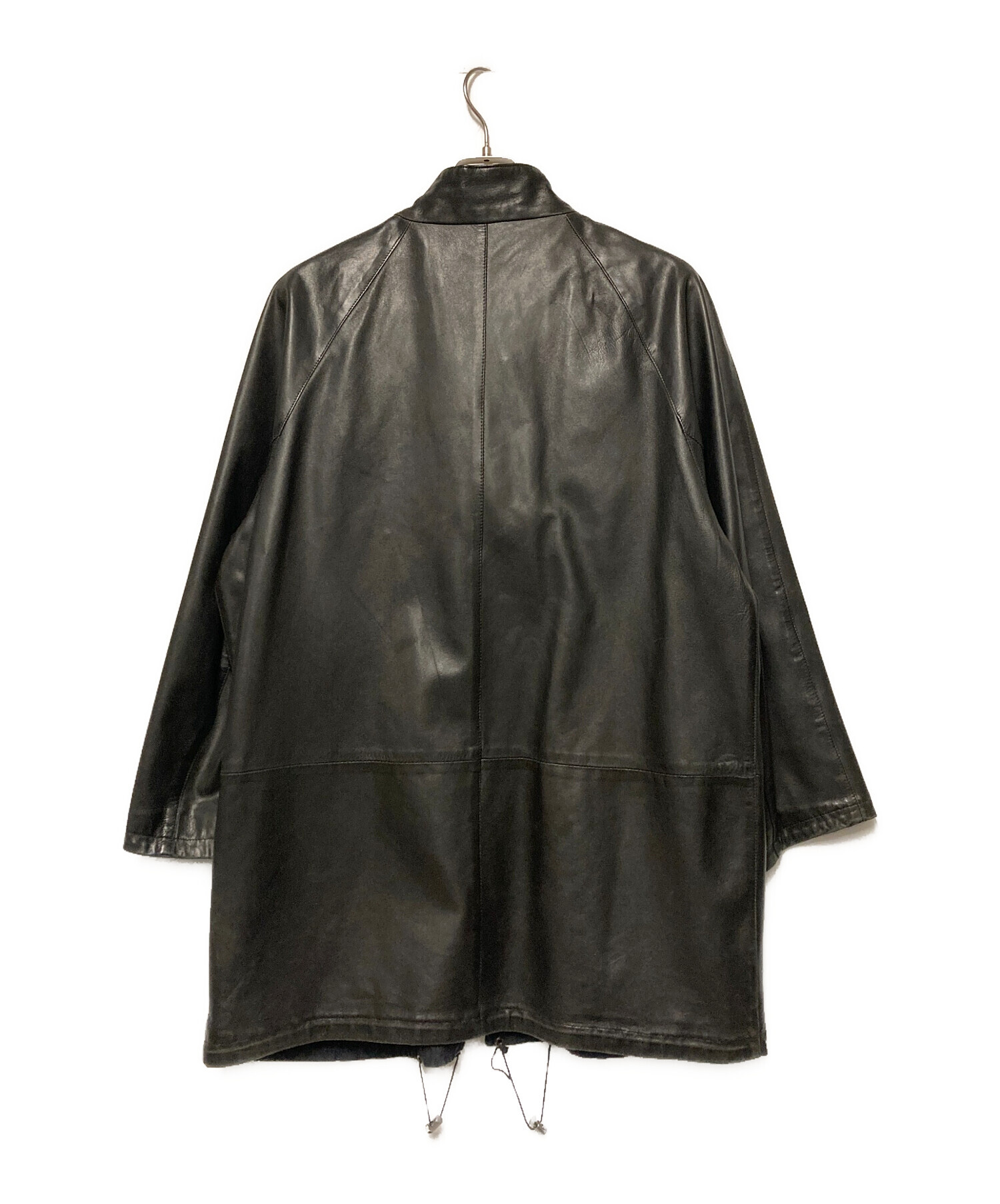 ★美品★サルヴァトーレフェラガモ　レザーコートブラック　Mサイズ 中古・古着通販】Salvatore Ferragamo (サルヴァトーレ フェラガモ