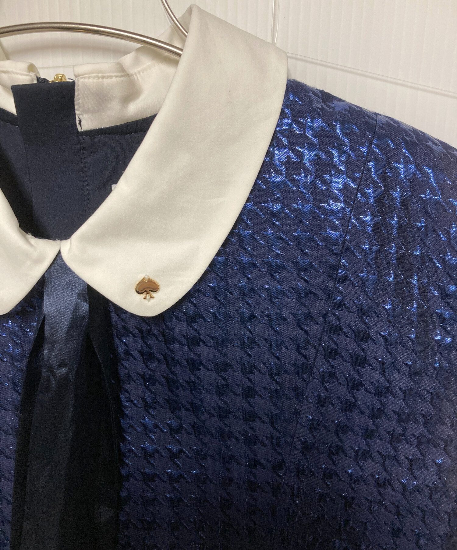 中古・古着通販】Kate Spade (ケイトスペード) 千鳥ジャカードドレス