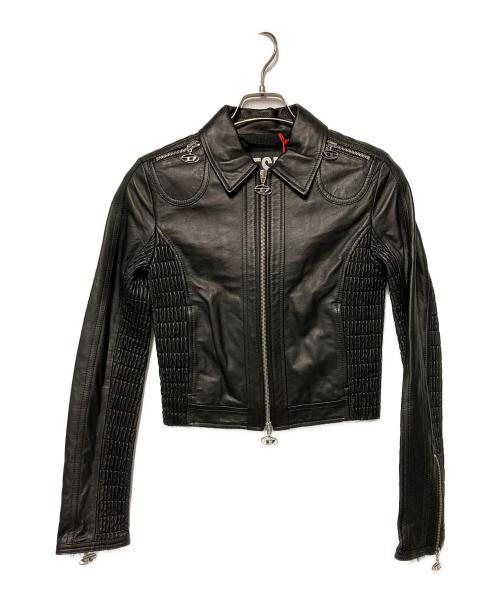 diesel シングルライダースジャケット 中古・古着通販】DIESEL (ディーゼル) シングルライダースジャケット