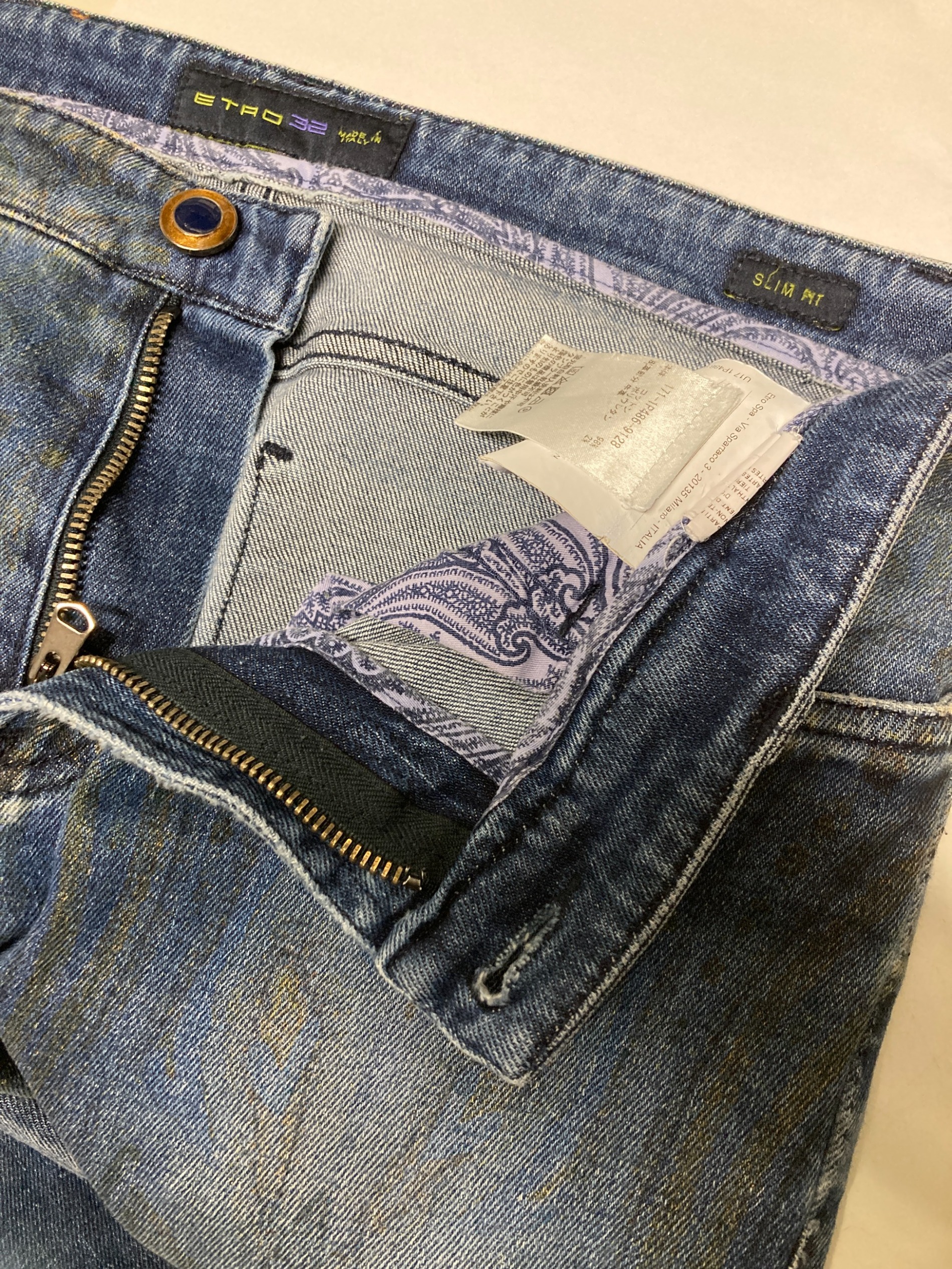 中古・古着通販】ETRO (エトロ) ストレッチデニムパンツ ブルー サイズ