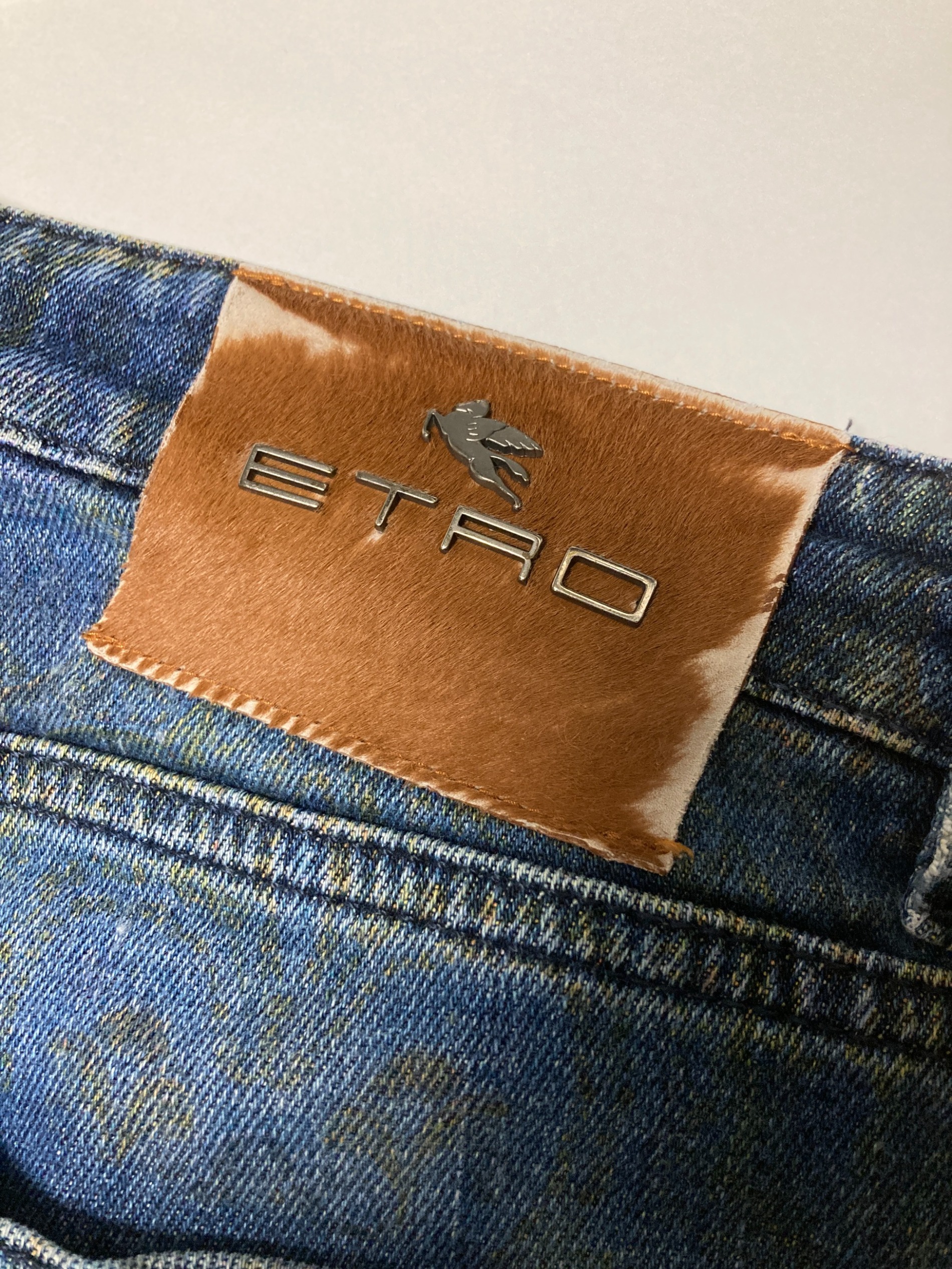 中古・古着通販】ETRO (エトロ) ストレッチデニムパンツ ブルー サイズ 