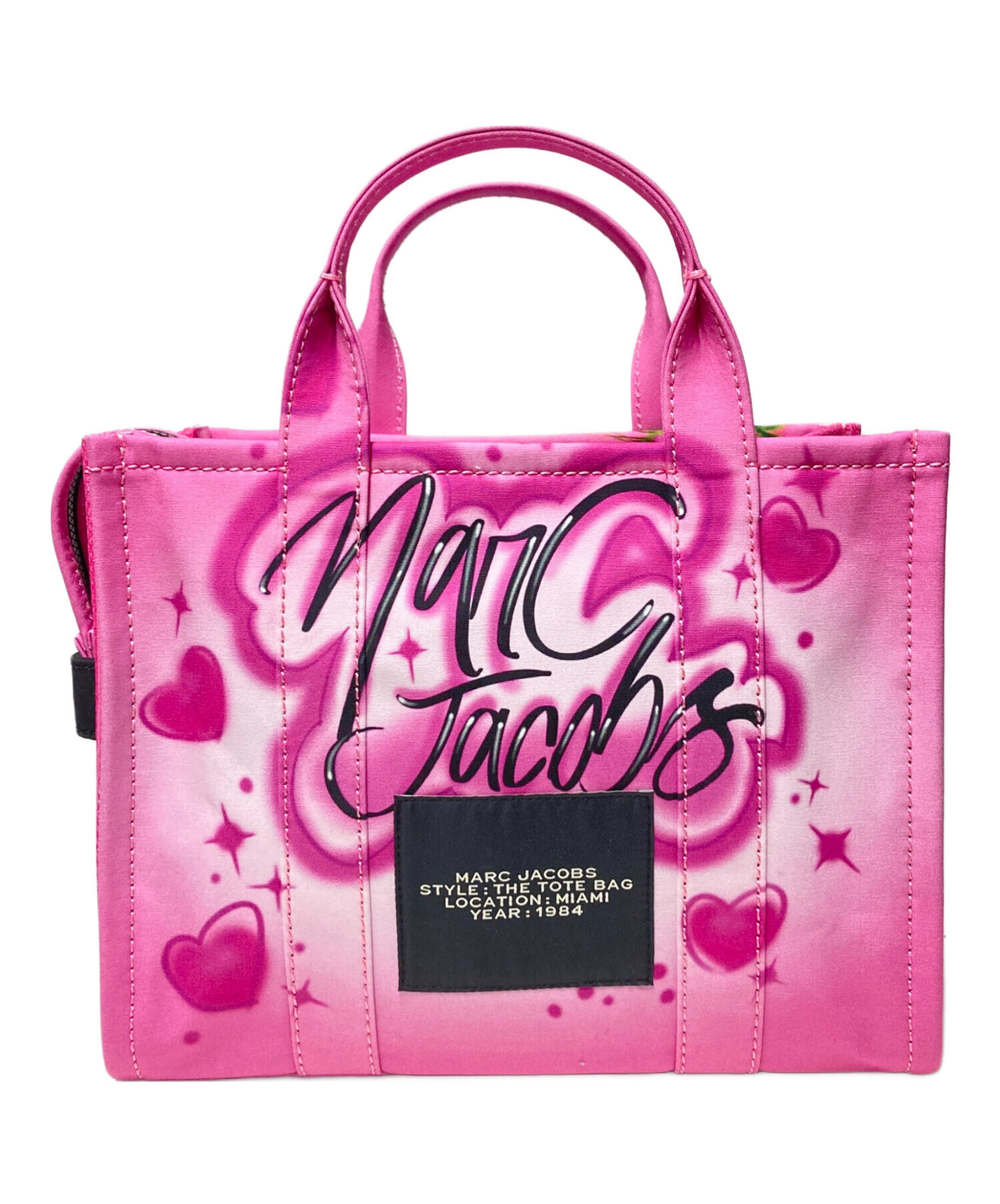 ★新品 MARC JACOBS マークジェイコブス　アートプリント トートバッグ エコバッグ タグ付き　正規品 中古・古着通販】MARC JACOBS (マークジェイコブス) THE CITY TOTE BAG