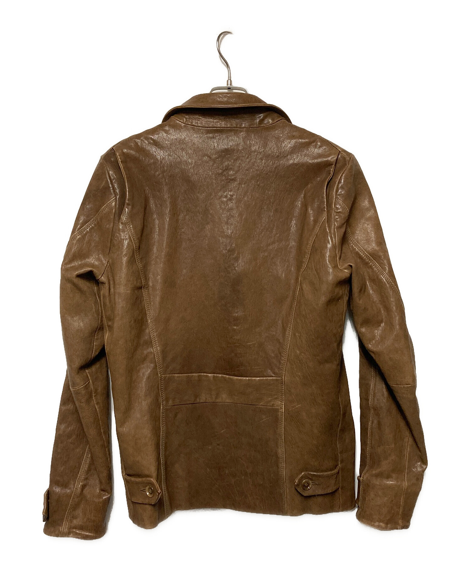 DIESEL BLACK GOLDウールダブルライダースジャケット ヘリンボーン 中古・古着通販】DIESEL Black Gold (ディーゼル ブラック ゴールド
