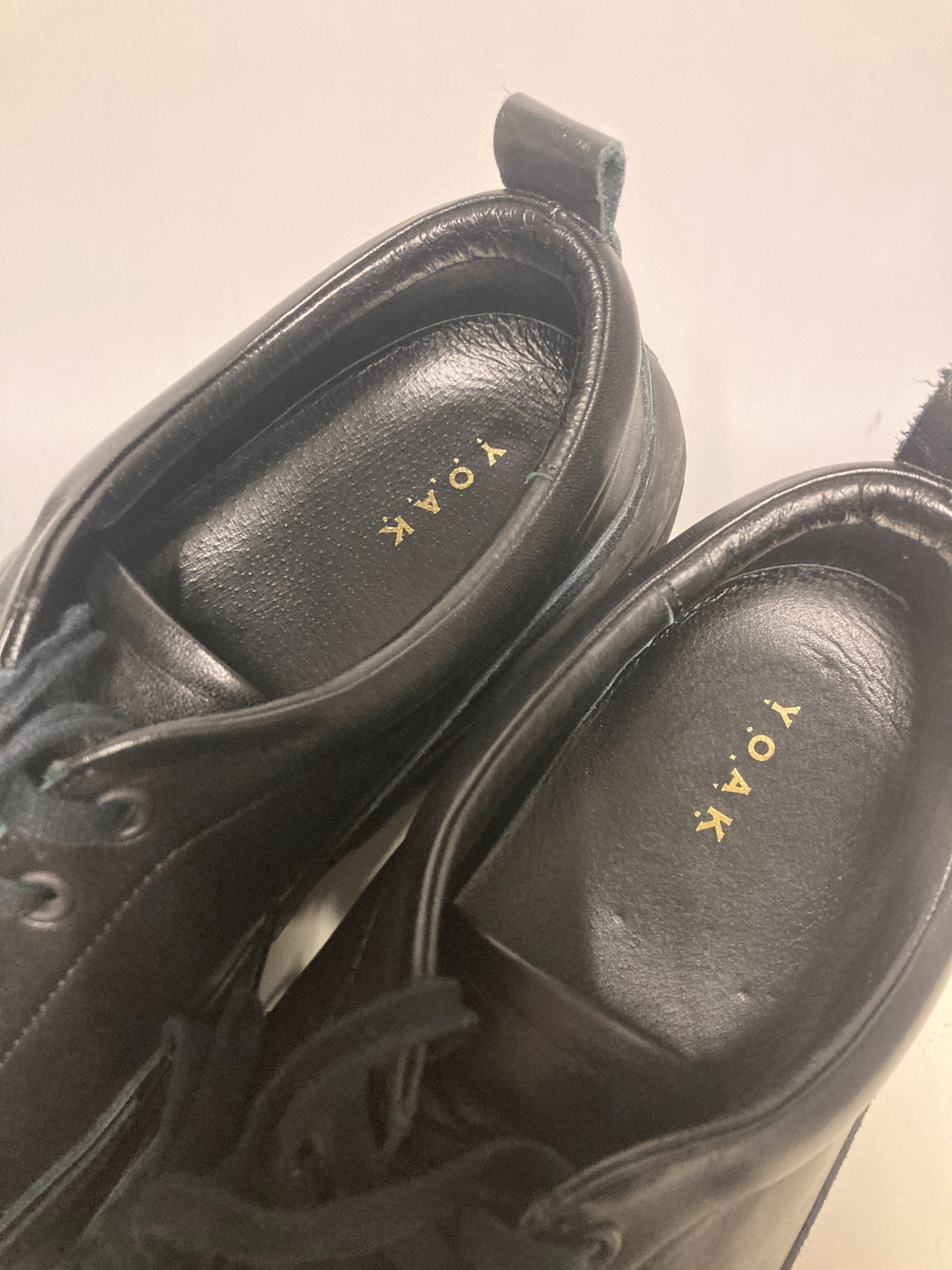 中古・古着通販】YOAK (ヨーク) LORRY / レザースニーカー ブラック
