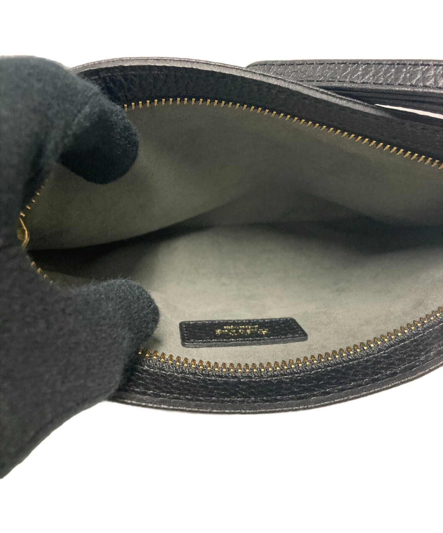 中古・古着通販】hushtag (ハッシュタグ) レザーサコッシュ ブラック