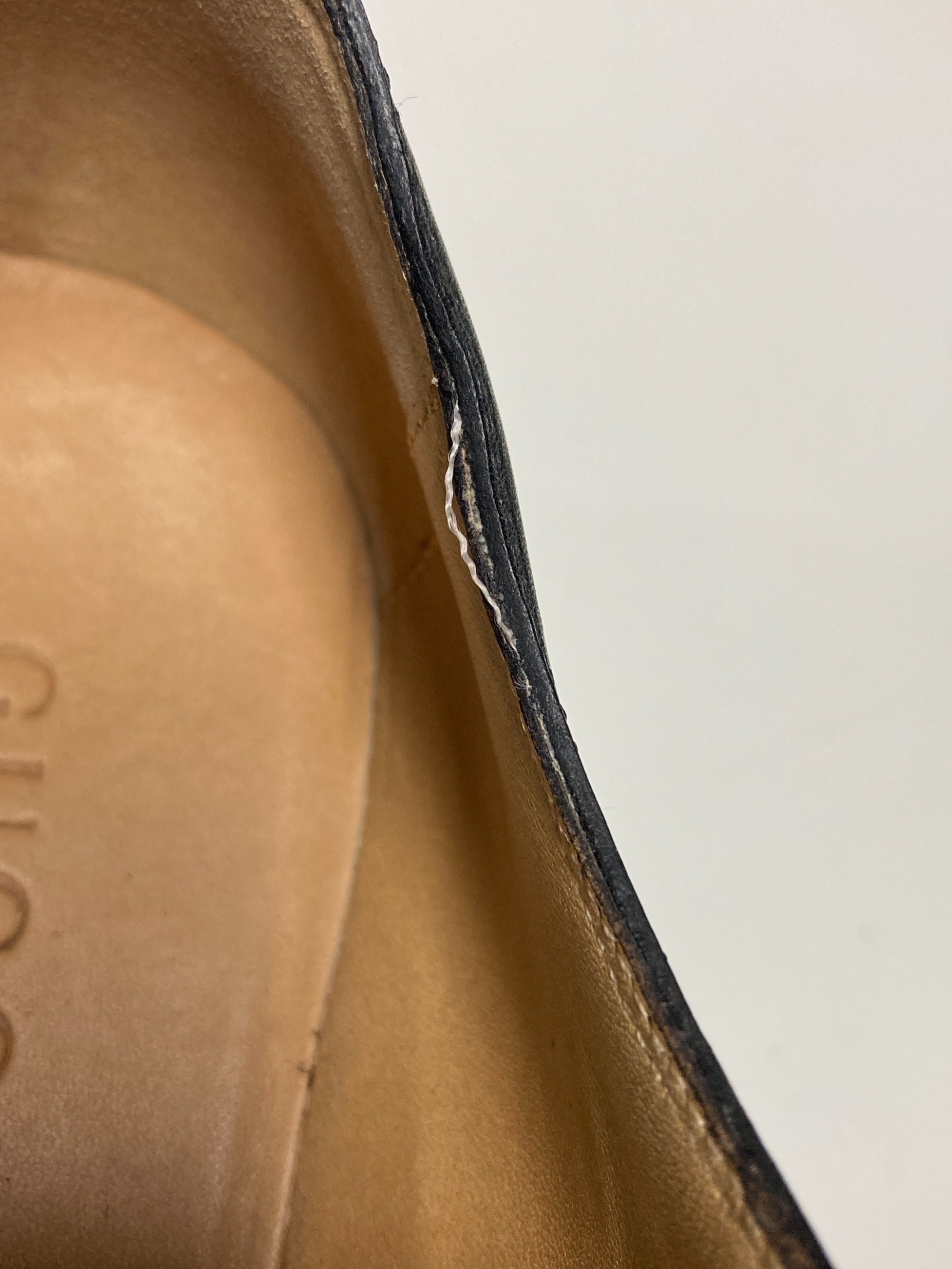 中古・古着通販】GUCCI (グッチ) ストレートチップシューズ ブラック