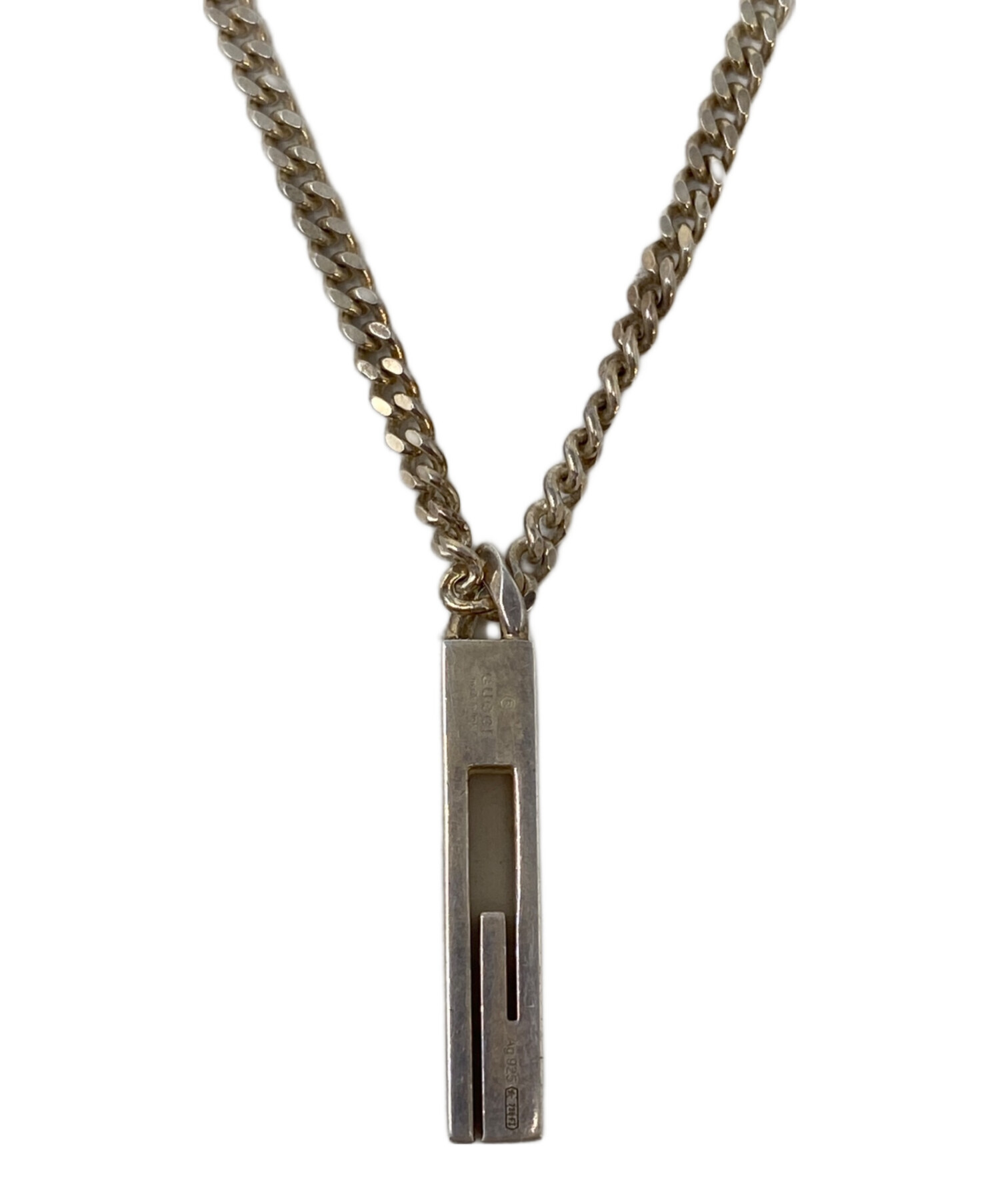 中古・古着通販】GUCCI (グッチ) Gプレートネックレス｜ブランド・古着