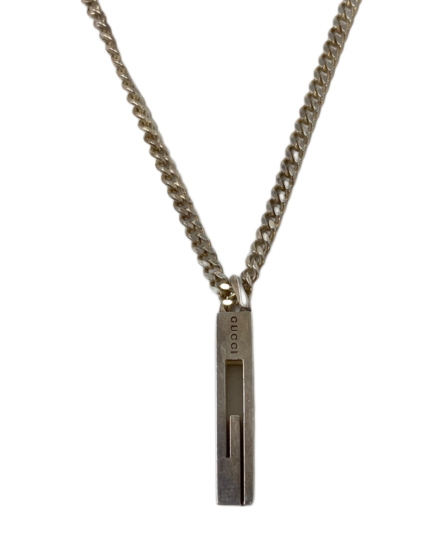 中古・古着通販】GUCCI (グッチ) Gプレートネックレス｜ブランド・古着