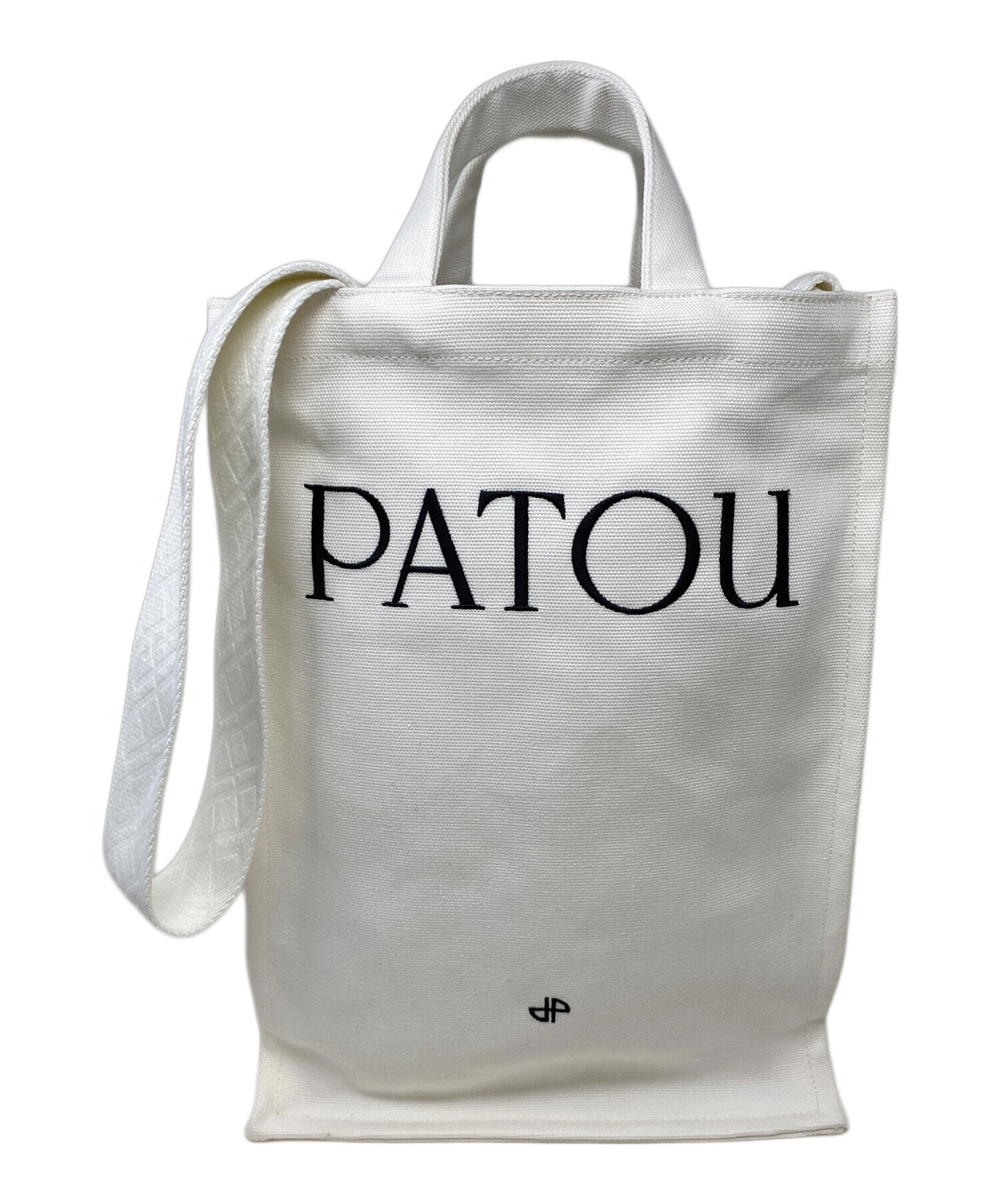 中古・古着通販】patou (パトゥ) キャンバストートバッグ ホワイト 