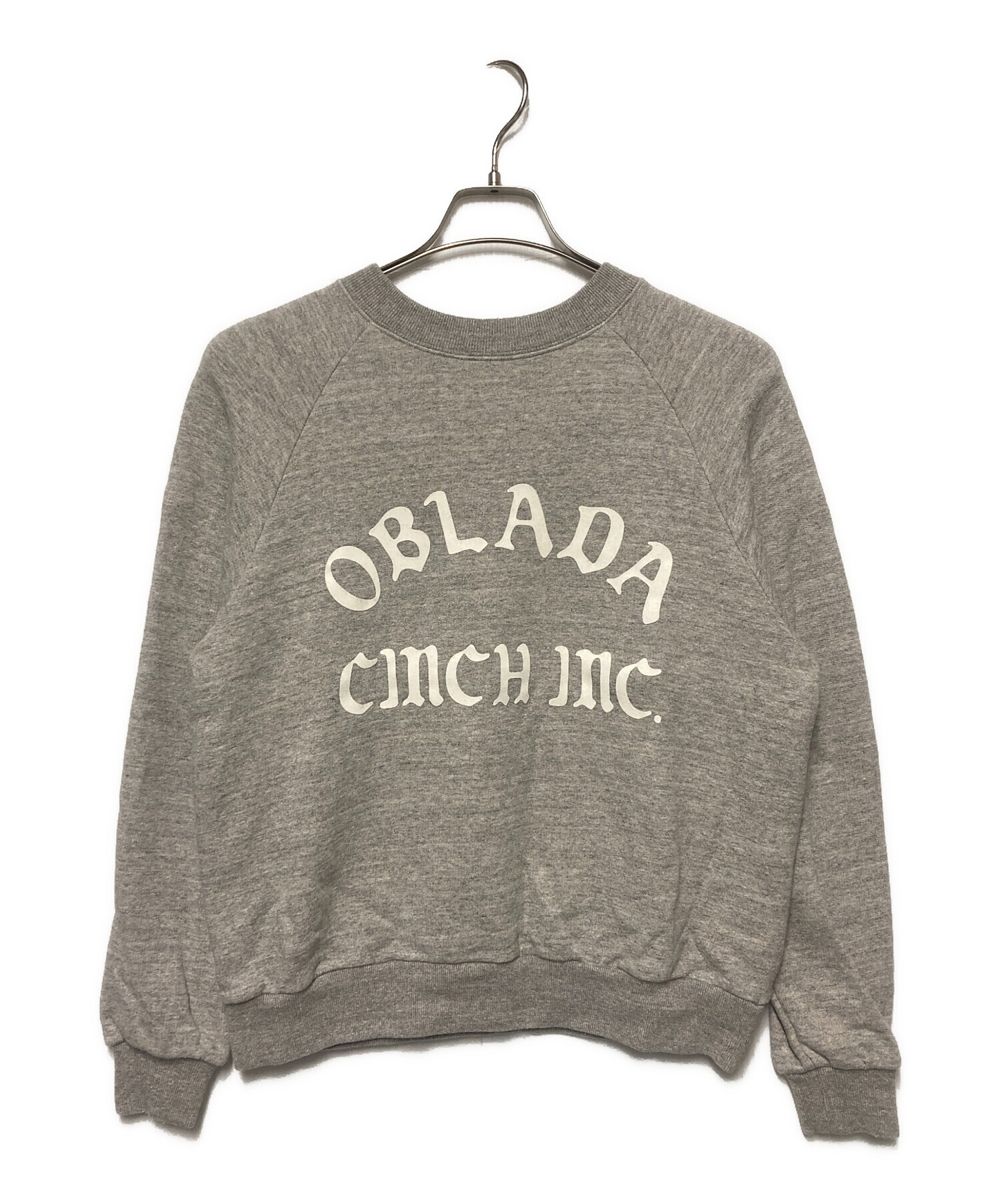 中古・古着通販】Oblada (オブラダ) CINCHロゴスウェット グレー 