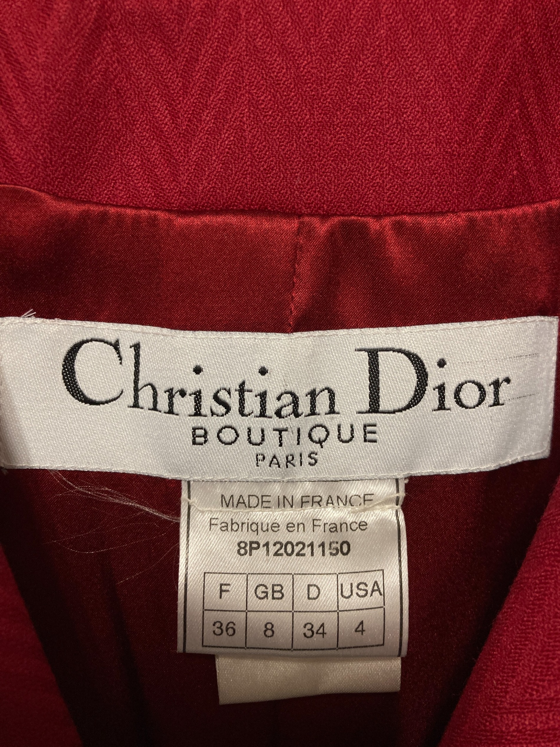Christian Dior ダブルジャケット レッド 中古・古着通販】Christian Dior (クリスチャン ディオール) ダブル