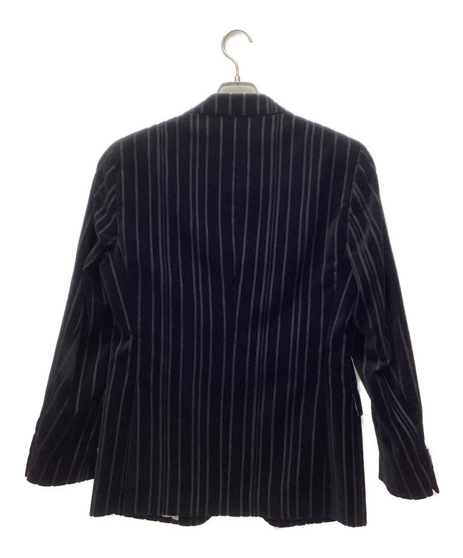 中古・古着通販】ETRO (エトロ) ベロアテーラードジャケット ブラック