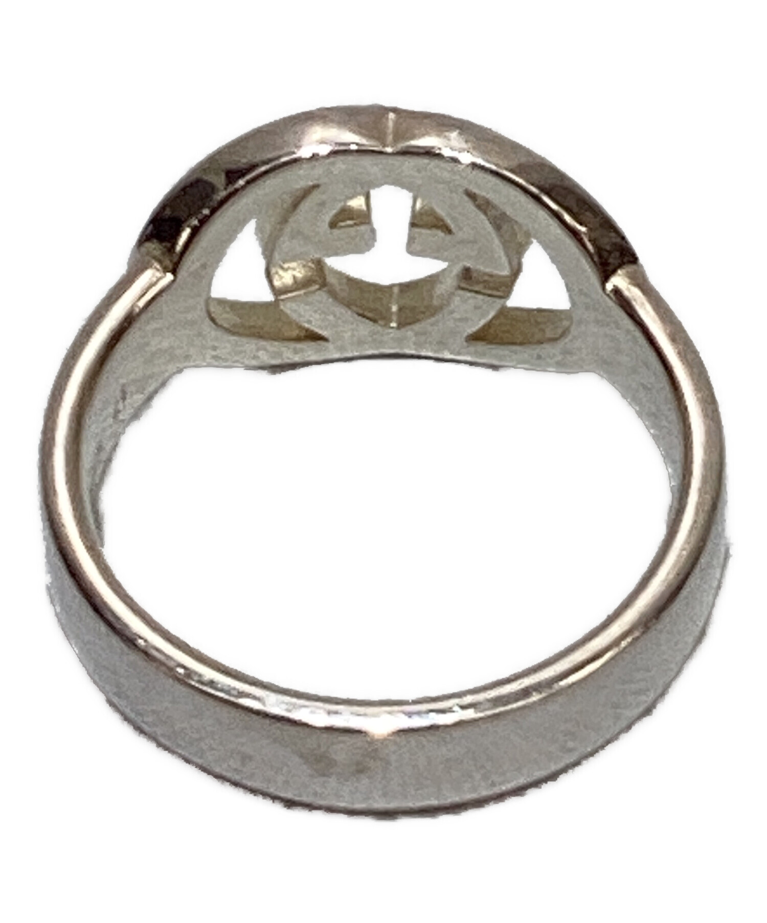 中古・古着通販】GUCCI (グッチ) ダブルGリング シルバー サイズ:17