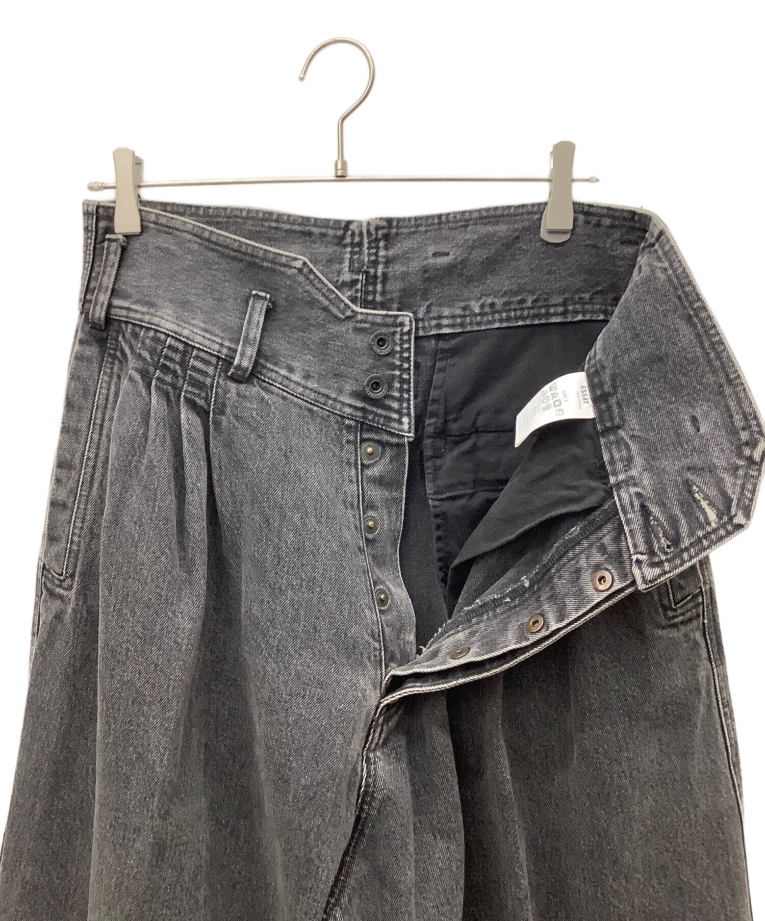 中古・古着通販】Essay (エッセイ) デニムパンツ ブラック サイズ:M