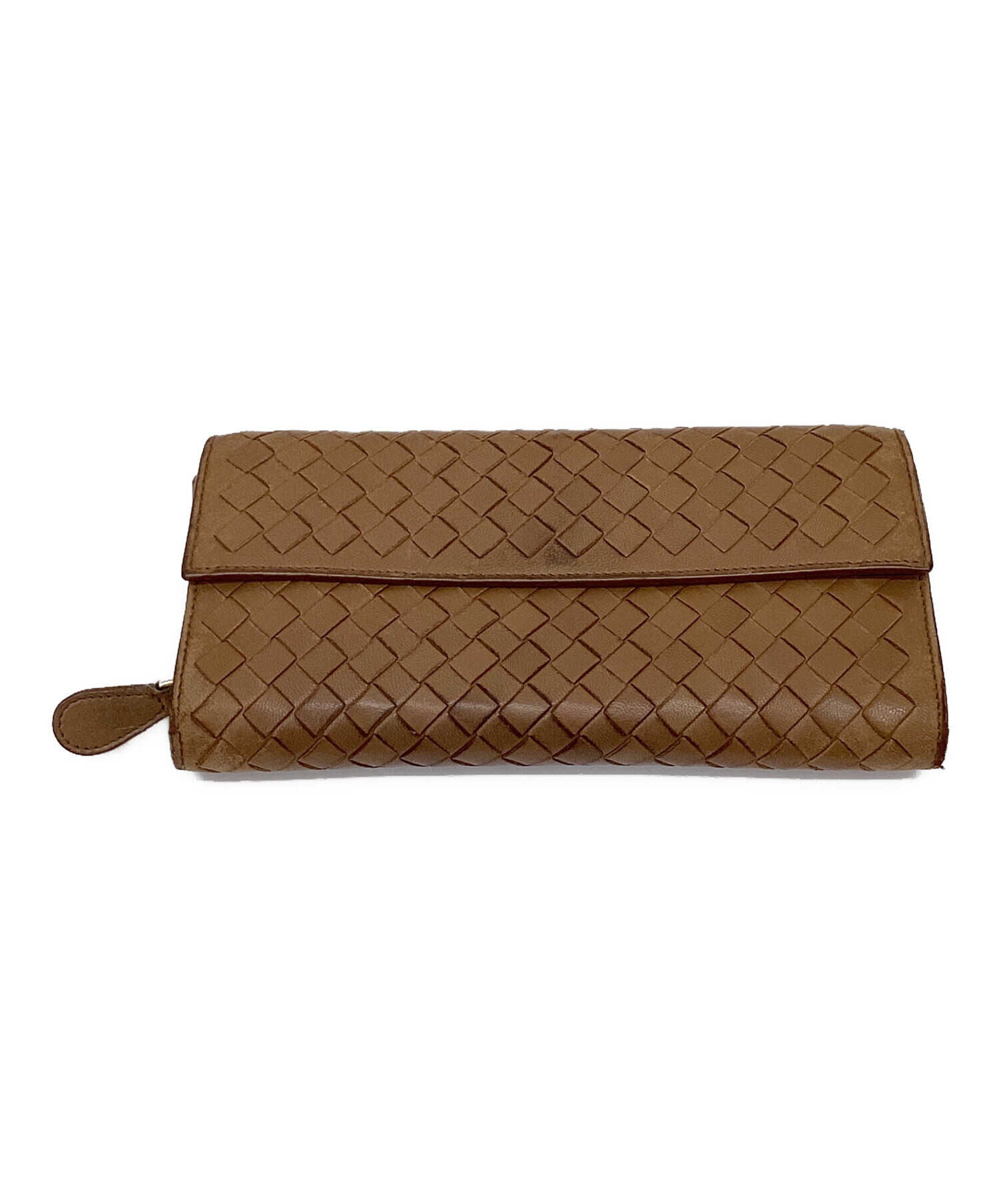 中古・古着通販】BOTTEGA VENETA (ボッテガベネタ) 長財布 ブラウン 
