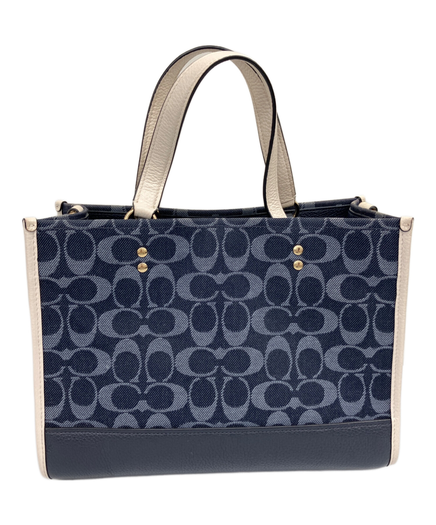 ★ 川西 英作 自画自刻自摺版画 【神戸港】 オリジナル額装 ★ コーチ トートバック ネイビー