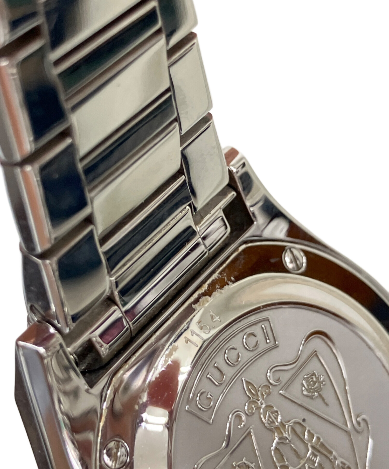 GUCCI グッチ　パンテオン デイト クォーツ シェル　時計 中古・古着通販】GUCCI (グッチ) 腕時計 パンテオン クォーツ SS