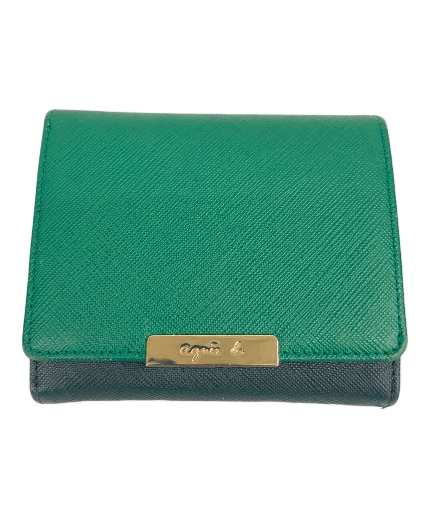 agnès b. VOYAGE 財布 グリーン agnes b. - 美品 アニエスベーボヤージュ 二つ折り財布 レディース