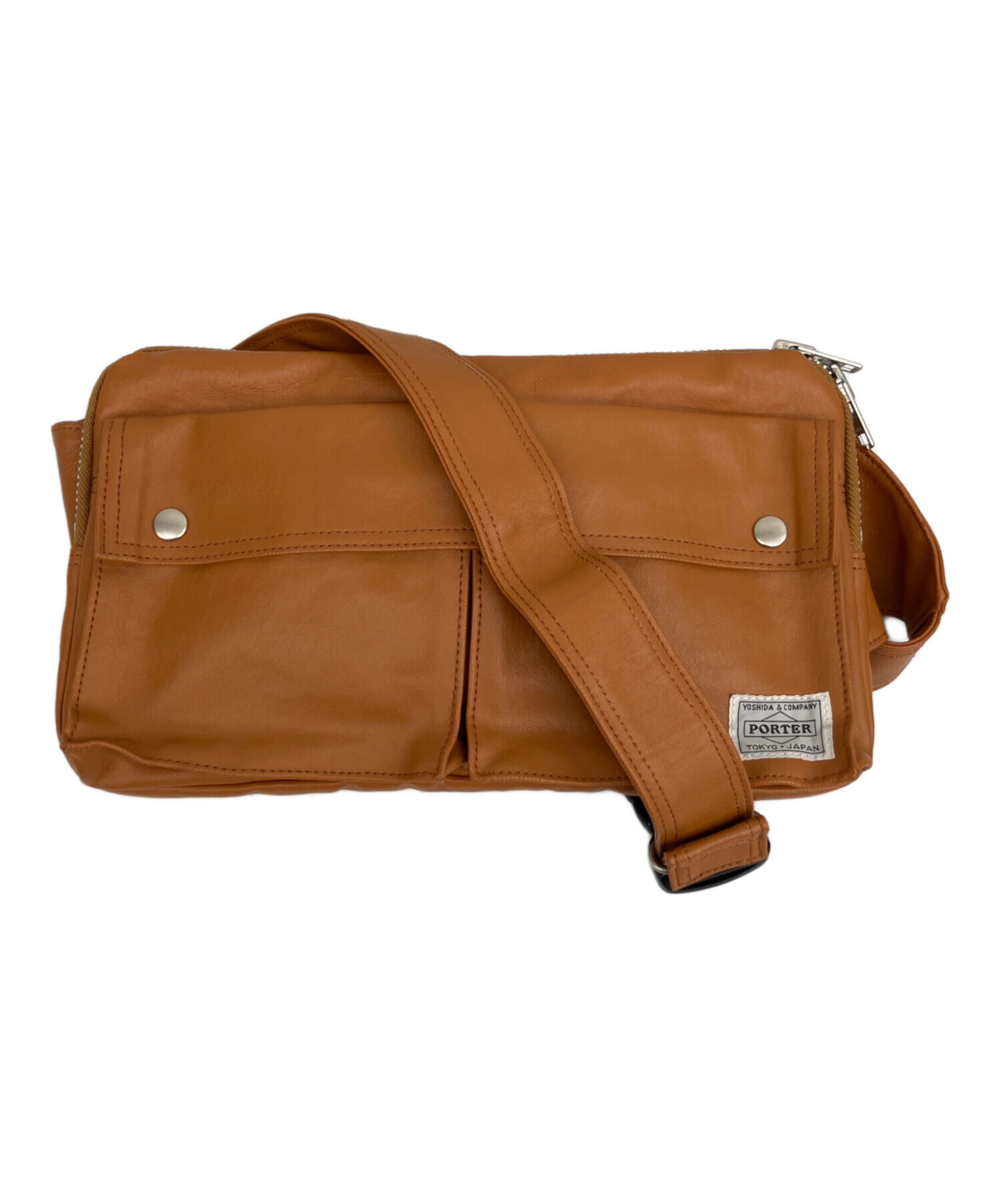 中古・古着通販】PORTER (ポーター) ウエストバッグ ブラウン 