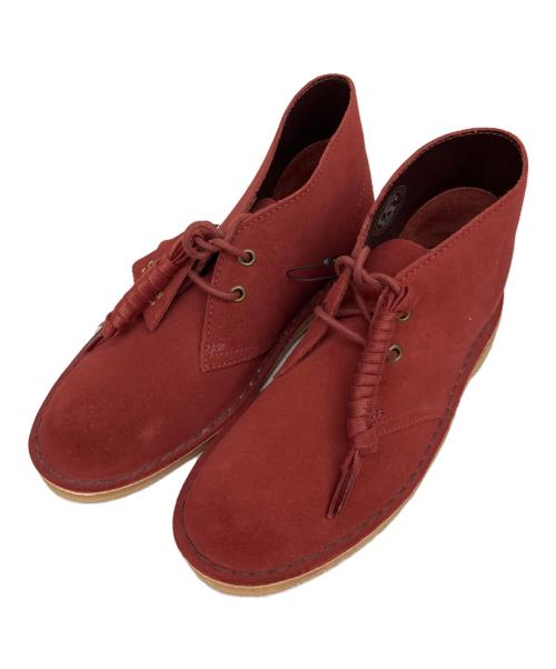 【中古】クラークス clarks vintage ブーツ デザートブーツ ショートブーツ スエード レザー 英国製 レッド 赤 4 中古・古着通販】Clarks Originals (クラークス オリジナルズ