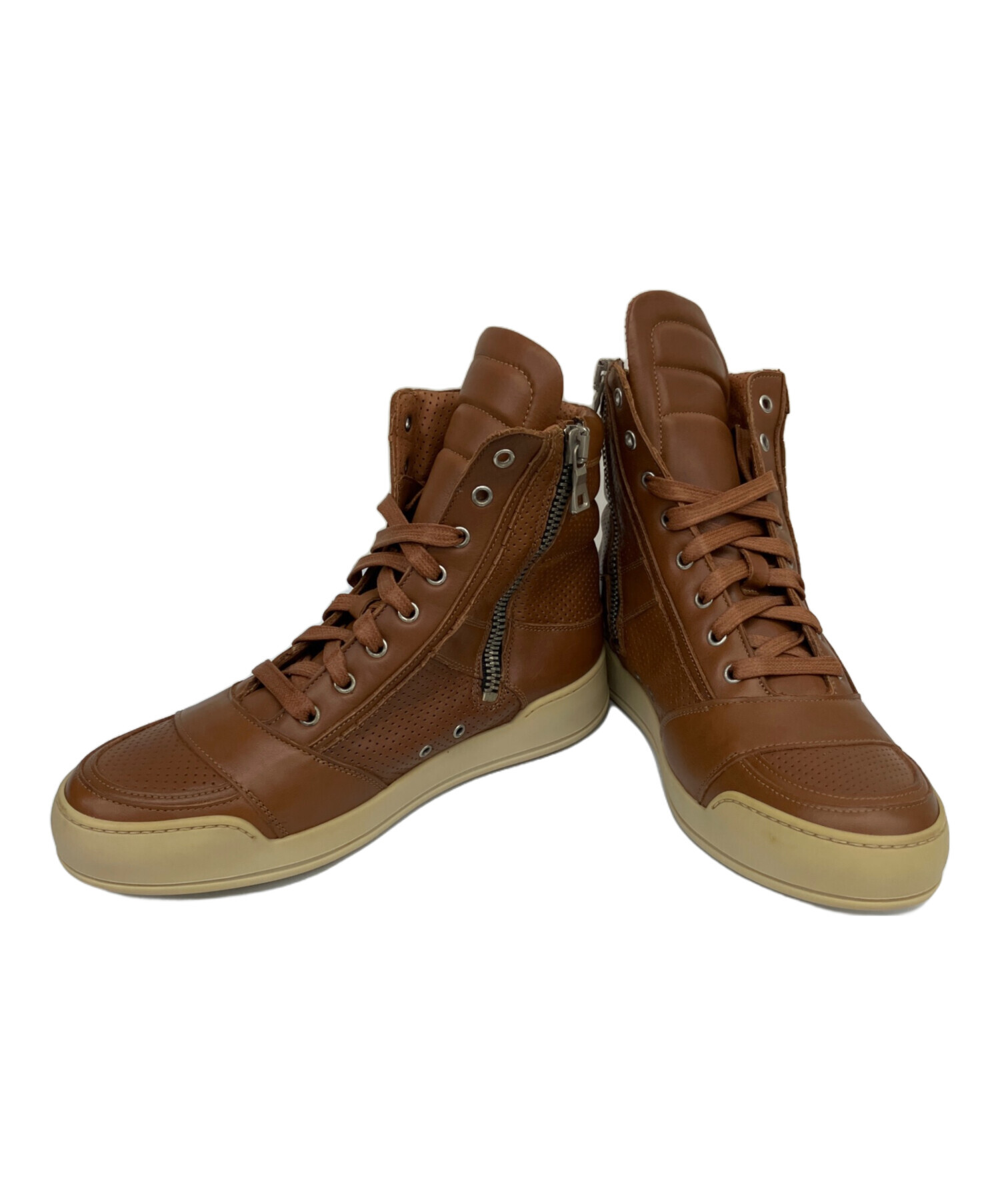 中古・古着通販】BALMAIN (バルマン) ブーツ ブラウン サイズ:41 
