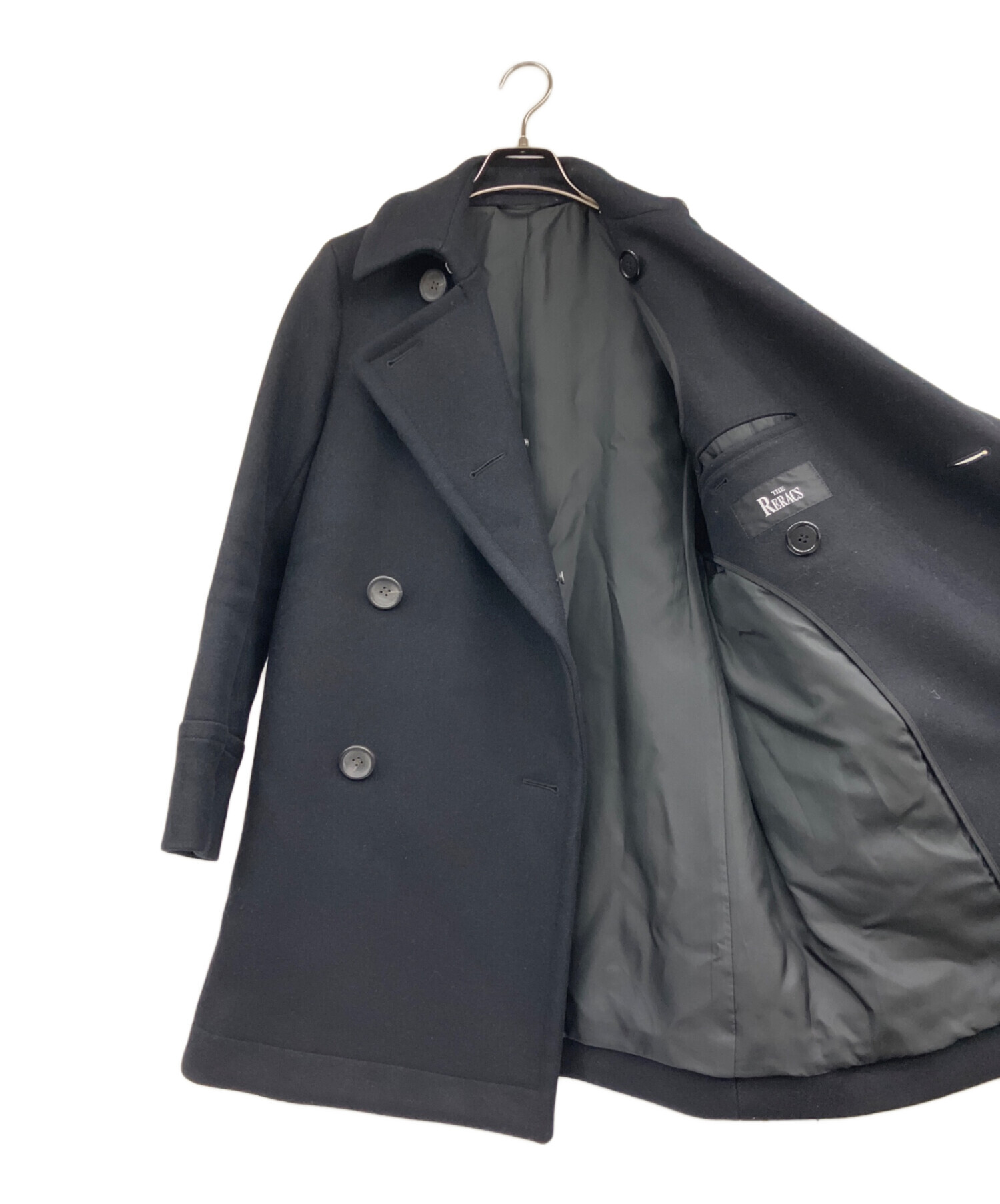 中古・古着通販】THE RERACS (ザ リラクス) Pコート ブラック サイズ:S