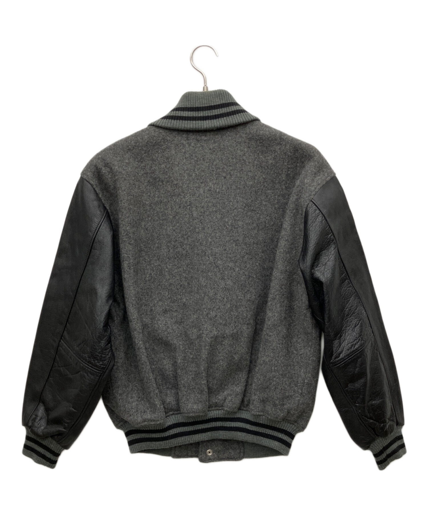 中古・古着通販】HARVARD (ハーバード) スタジャン ブラック×グレー