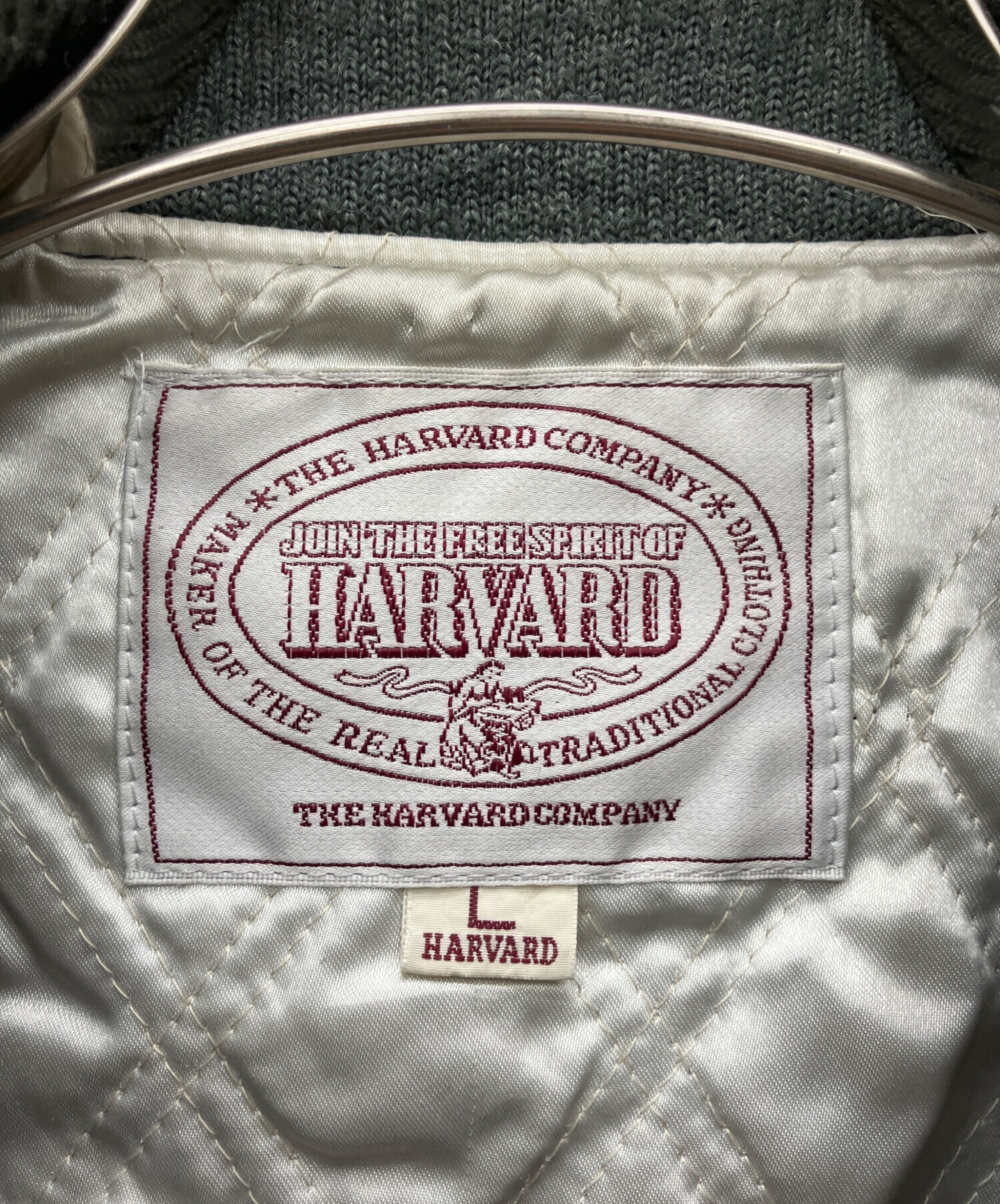 中古・古着通販】HARVARD (ハーバード) スタジャン ブラック×グレー