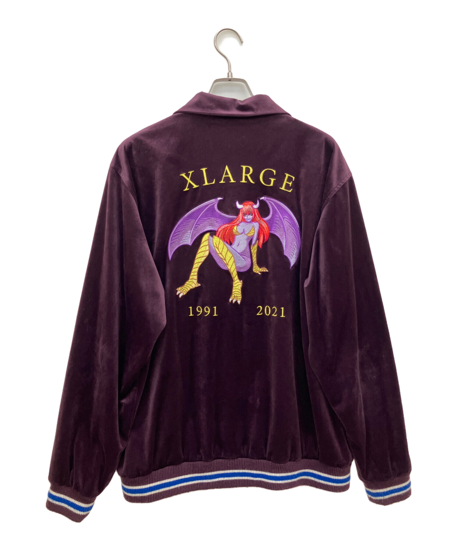 XLARGE（エクストララージ） スカジャン スーベニアジャケット ベロア 紫 中古・古着通販】X-LARGE (エクストララージ) スーベニアジャケット
