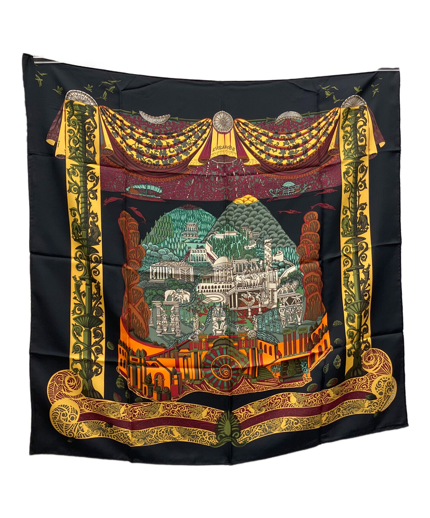 中古・古着通販】HERMES (エルメス) スカーフ カレ90 アトランティス