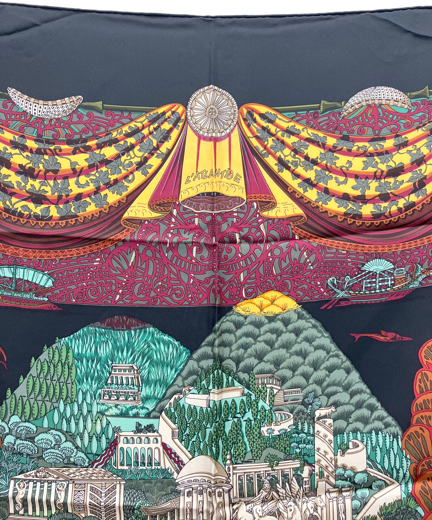 中古・古着通販】HERMES (エルメス) スカーフ カレ90 アトランティス