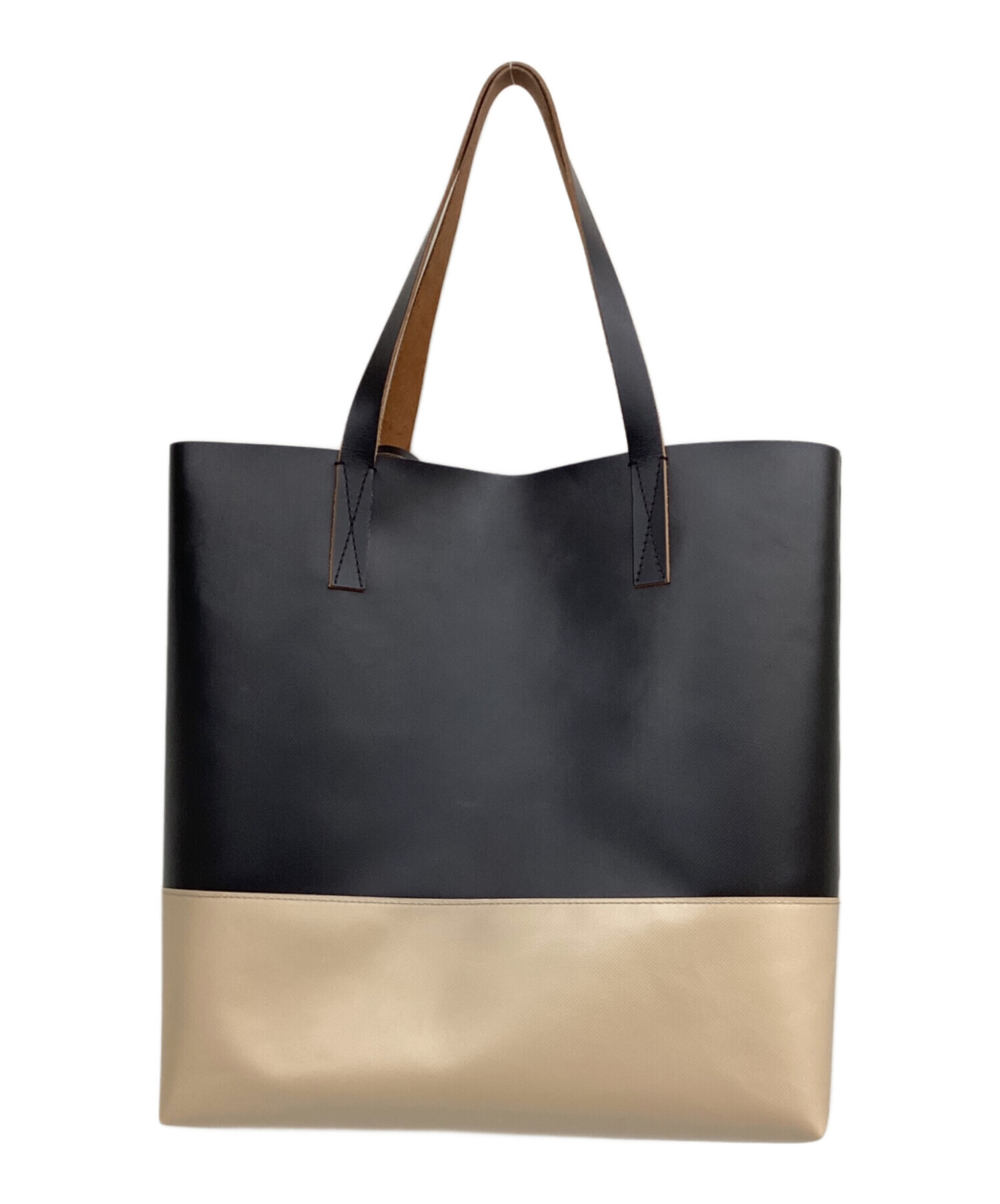 中古・古着通販】MARNI (マルニ) トートバッグ ブラック×ベージュ