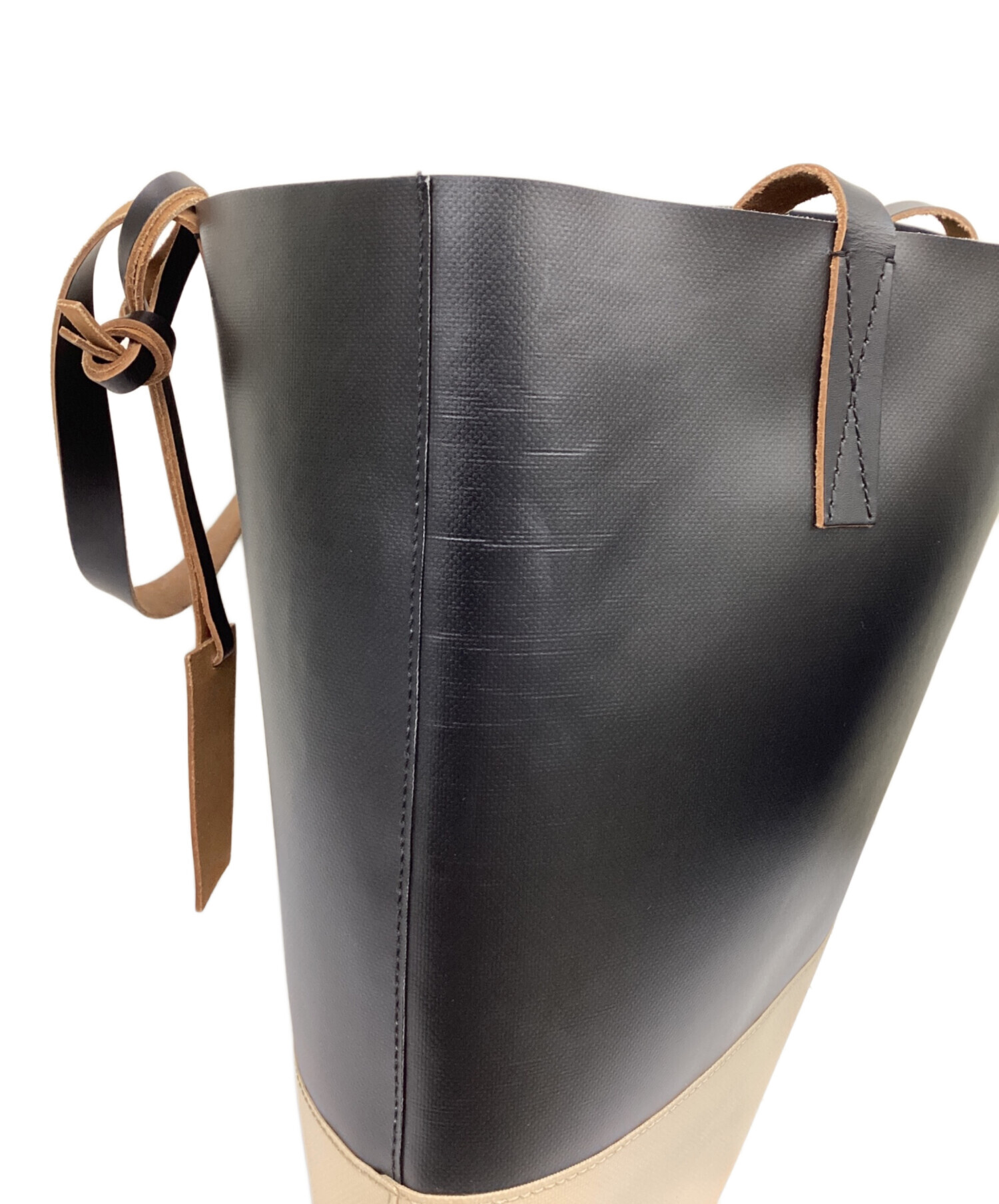 中古・古着通販】MARNI (マルニ) トートバッグ ブラック×ベージュ 