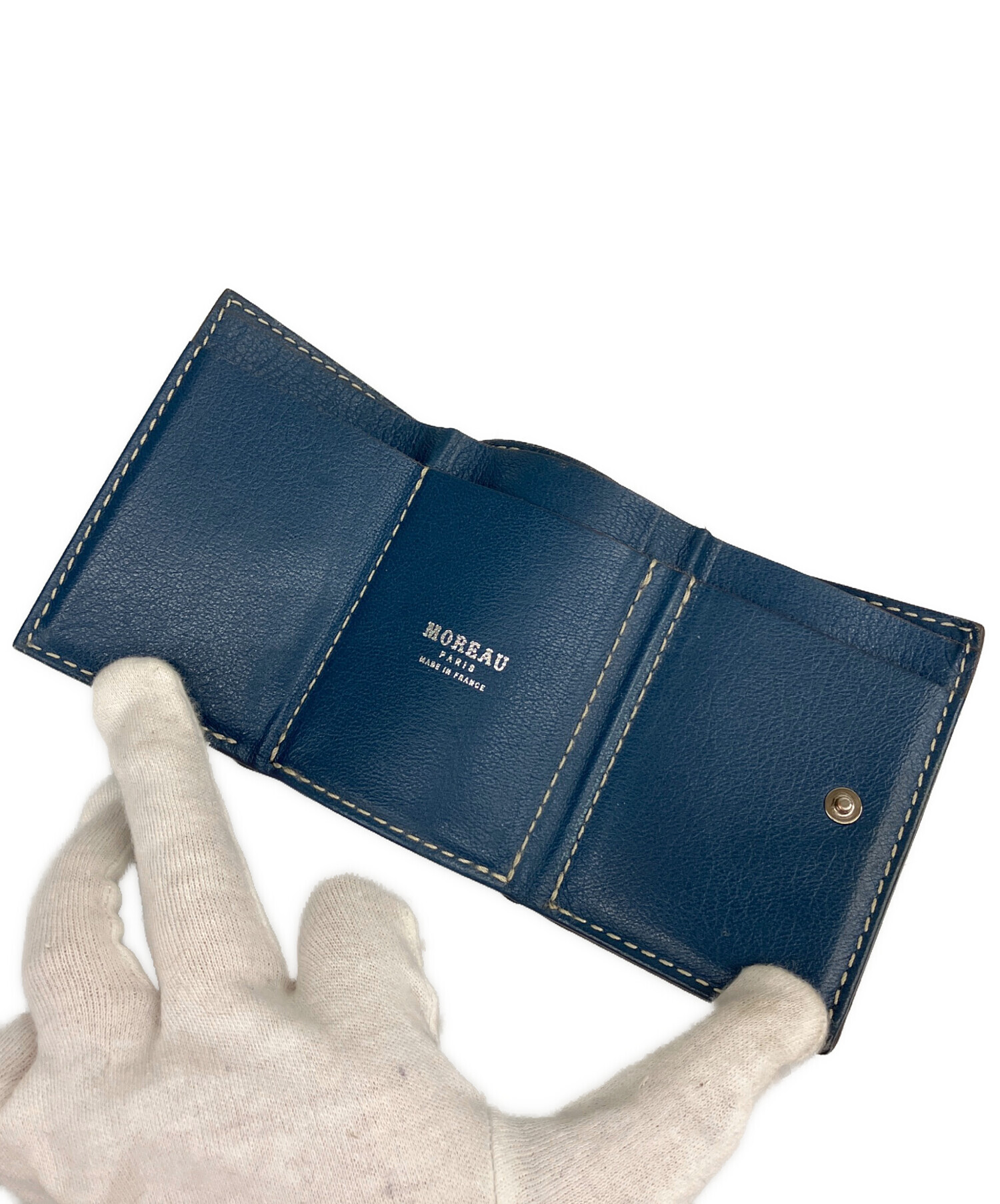 中古・古着通販】MOREAUPARIS (モロー・パリ) 3つ折り財布 ブラウン 