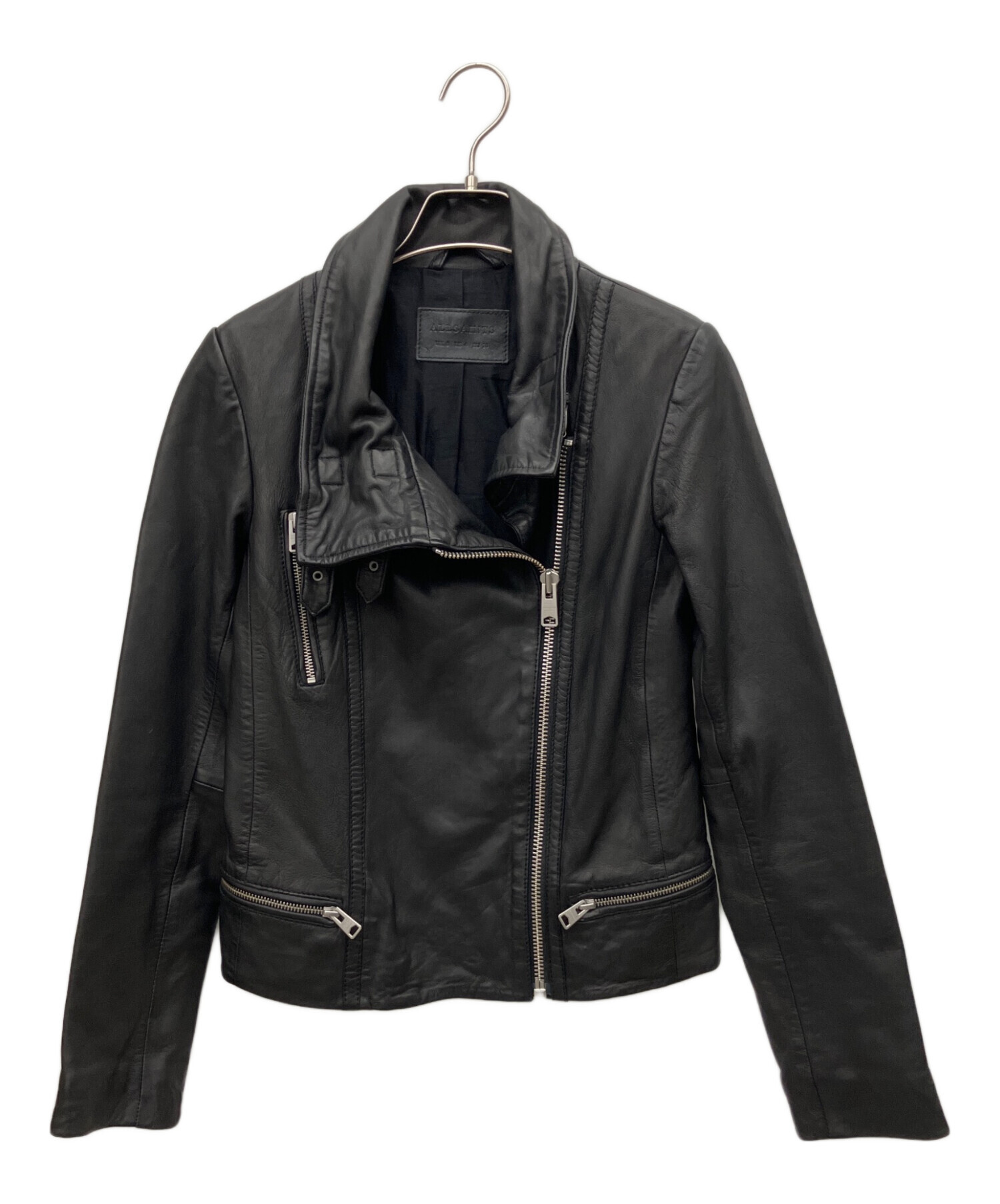 オールセインツ　レザージャケット 黒　US4サイズ 中古・古着通販】ALL SAINTS (オールセインツ) レザージャケット