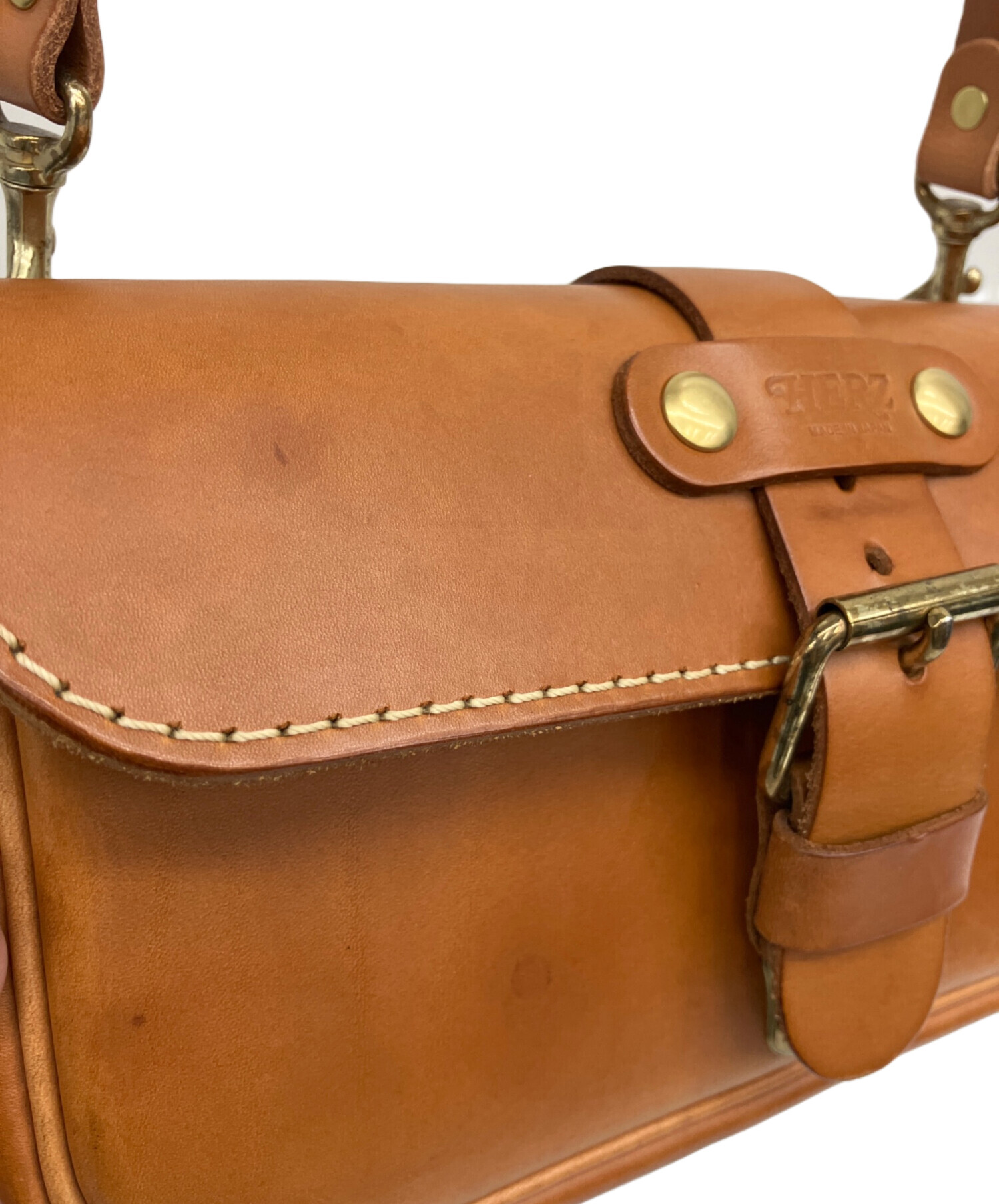 中古・古着通販】Herz (ヘルツ) レザーショルダーバッグ ブラウン