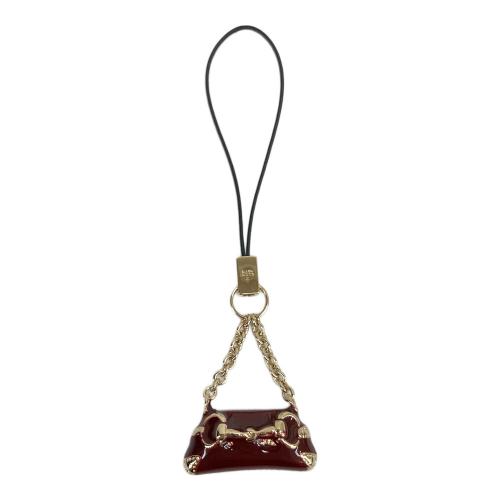 中古・古着通販】GUCCI (グッチ) チャーム バッグ型 レッド レッド