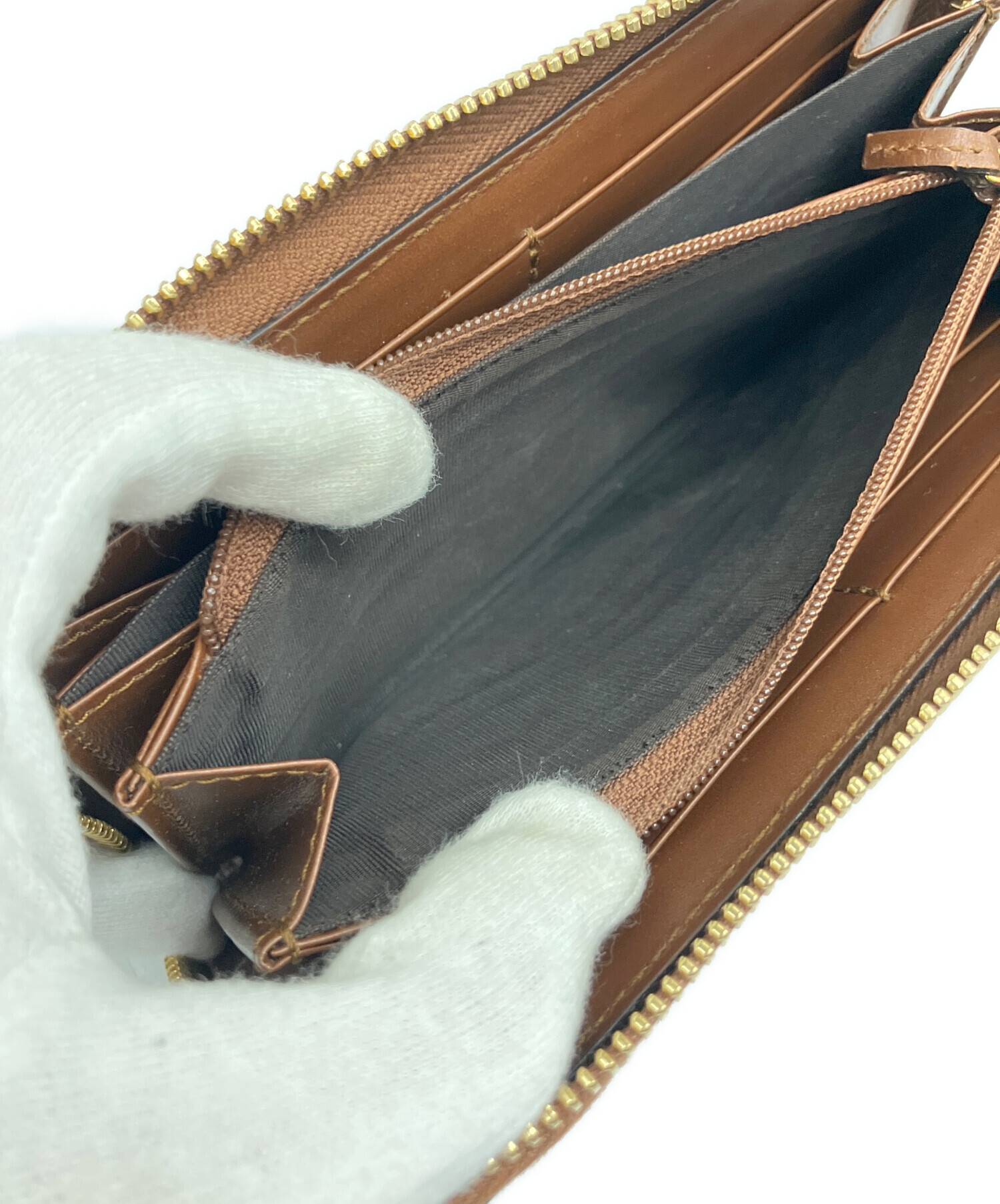 中古・古着通販】GUCCI (グッチ) 長財布 GGスプリーム グレー