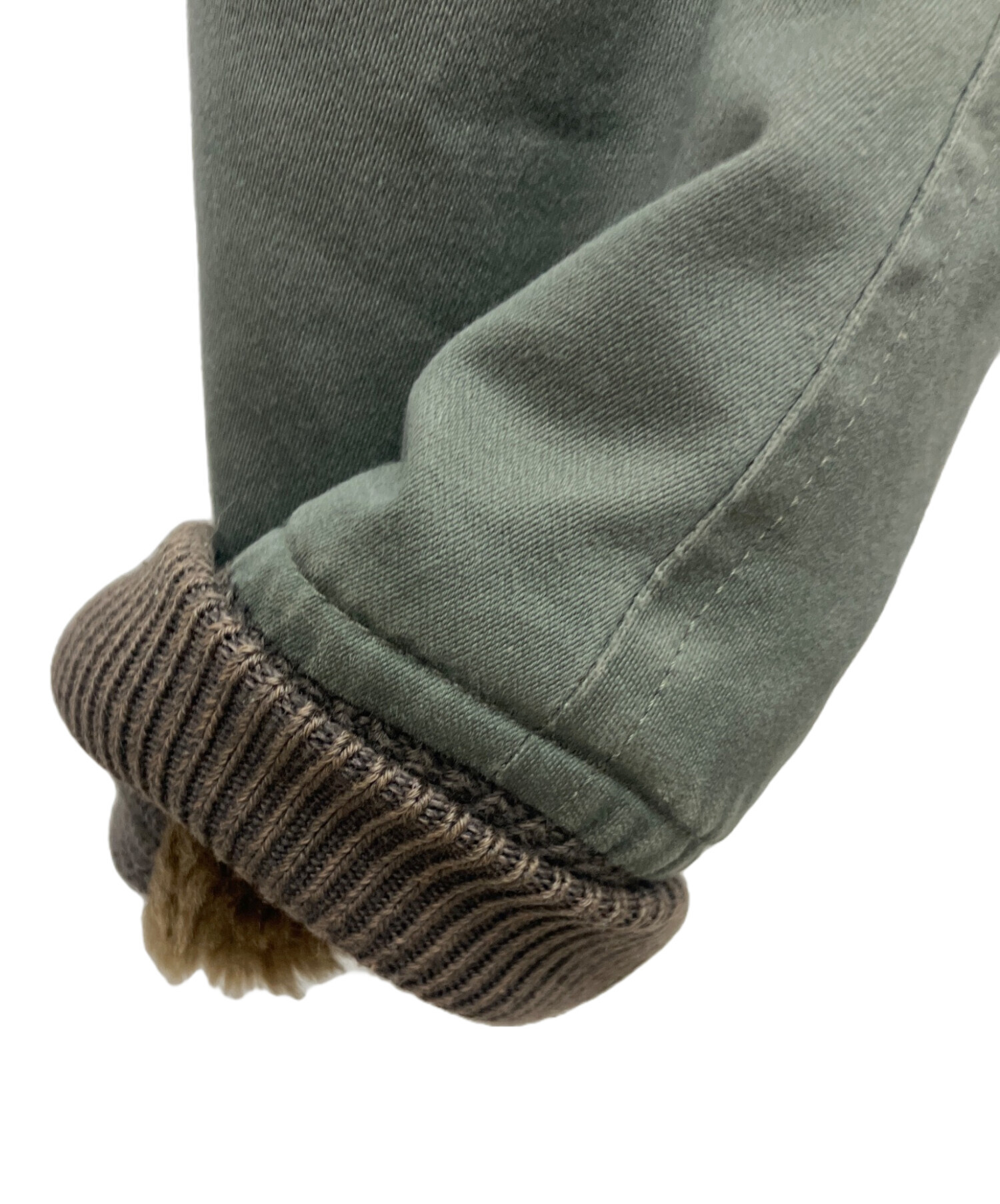 WACKO MARIA/ワコマリア デッキジャケット M オリーブ 襟レザー 中古・古着通販】WACKO MARIA (ワコマリア) デッキジャケット オリーブ