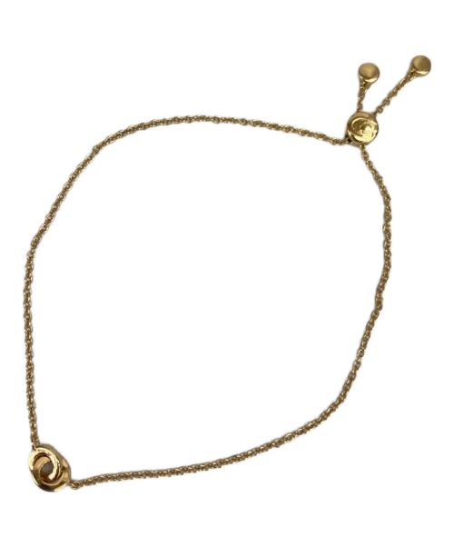 未使用品　COACH　コーチ　ブレスレット　レザー 中古・古着通販】COACH (コーチ) ブレスレット ゴールド(色)｜ブランド