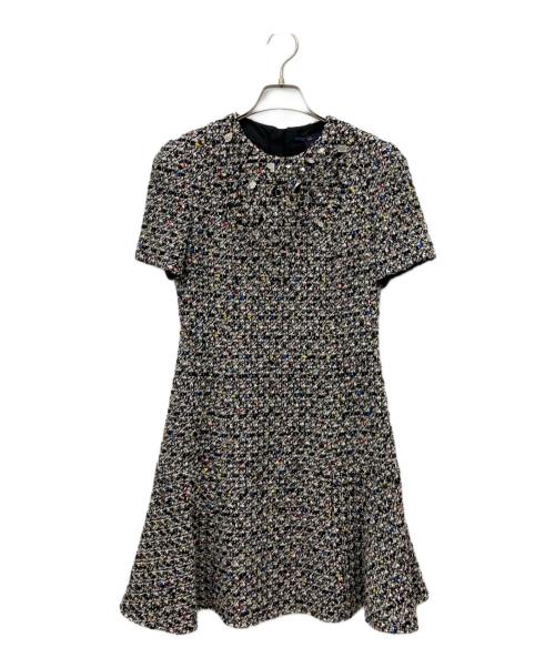 Louis Vuitton 半袖アイボリーワンピース 38 中古・古着通販】LOUIS VUITTON (ルイ ヴィトン) 半袖ツイード