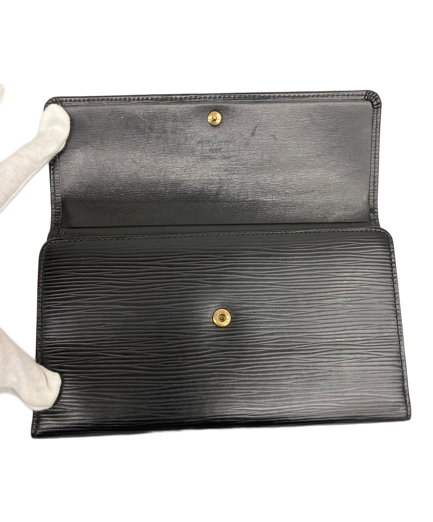 中古・古着通販】LOUIS VUITTON (ルイ ヴィトン) 長財布 ブラック