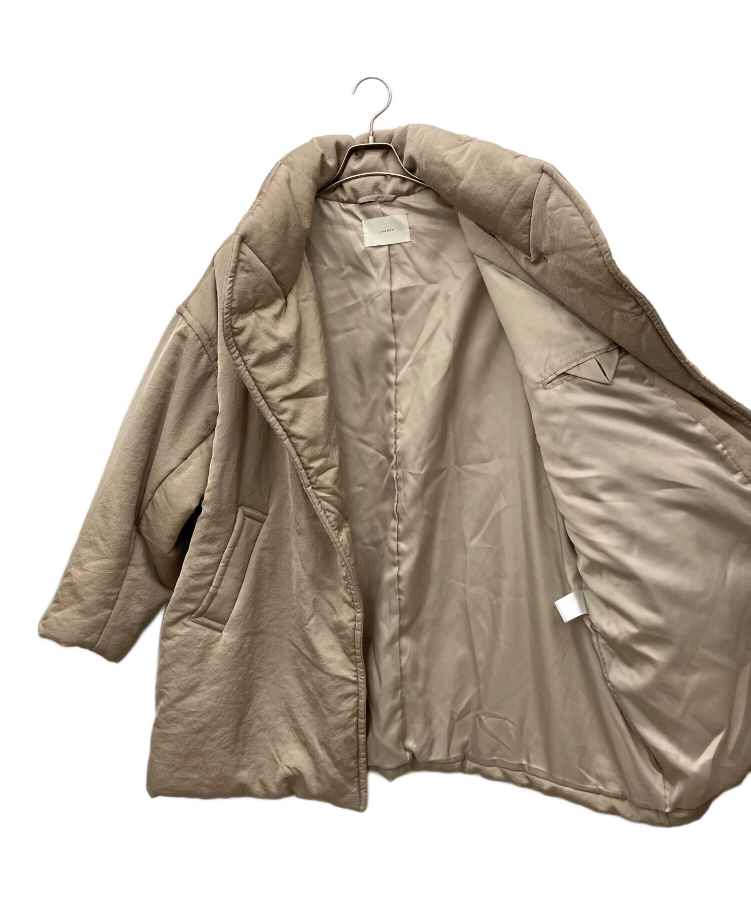 中古・古着通販】louren (ローレン) 中綿ジャケット ベージュ サイズ 