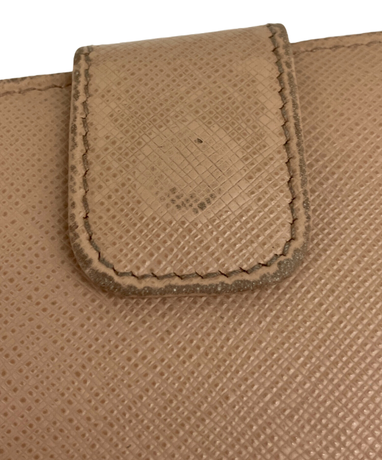 中古・古着通販】PRADA (プラダ) 2つ折り財布 ベージュ×レッド