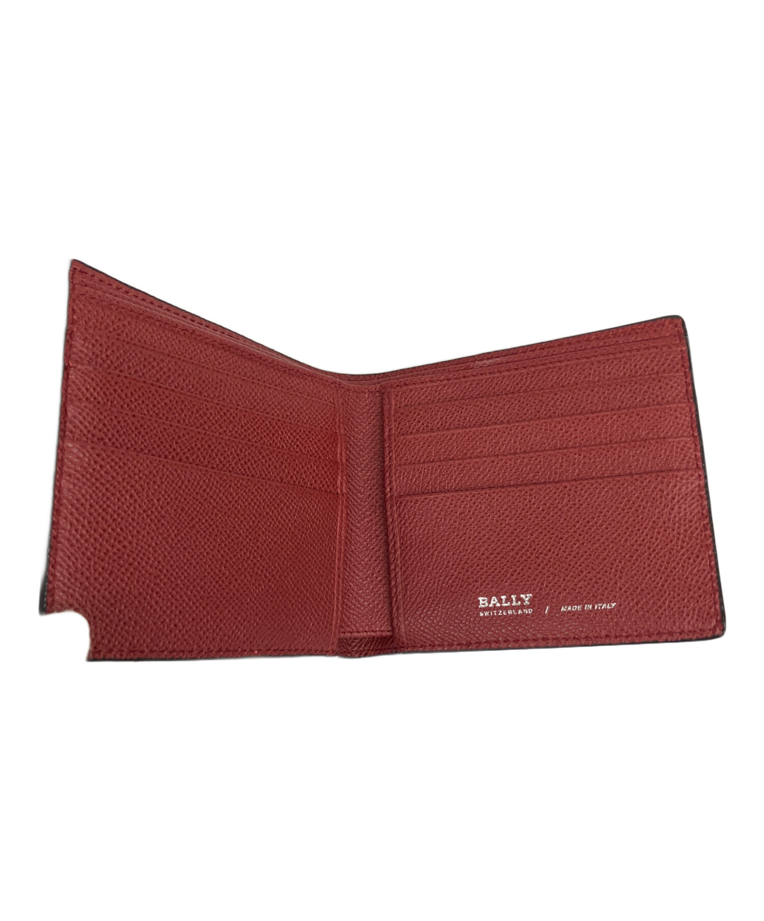 【X'masセール★30%OFF】バリー BALLY 二つ折り財布 レディース 中古 中古・古着通販】BALLY (バリー) 2つ折り財布 ブラック×レッド