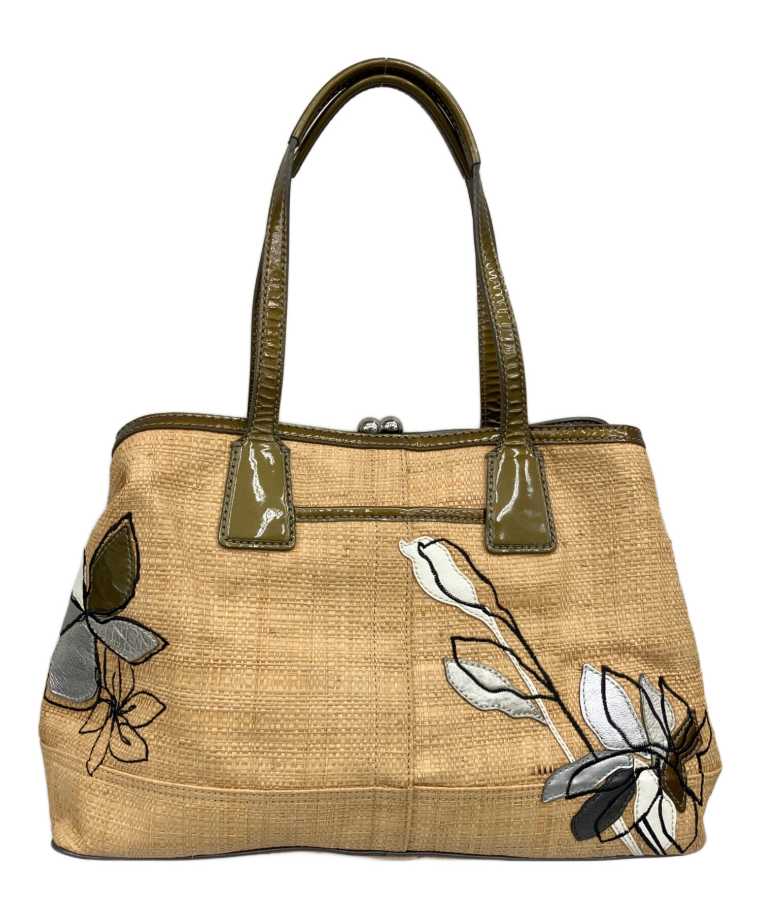 中古・古着通販】COACH (コーチ) ストローバッグ ベージュ｜ブランド