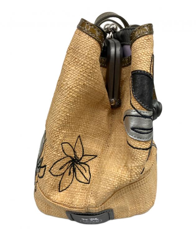 中古・古着通販】COACH (コーチ) ストローバッグ ベージュ｜ブランド