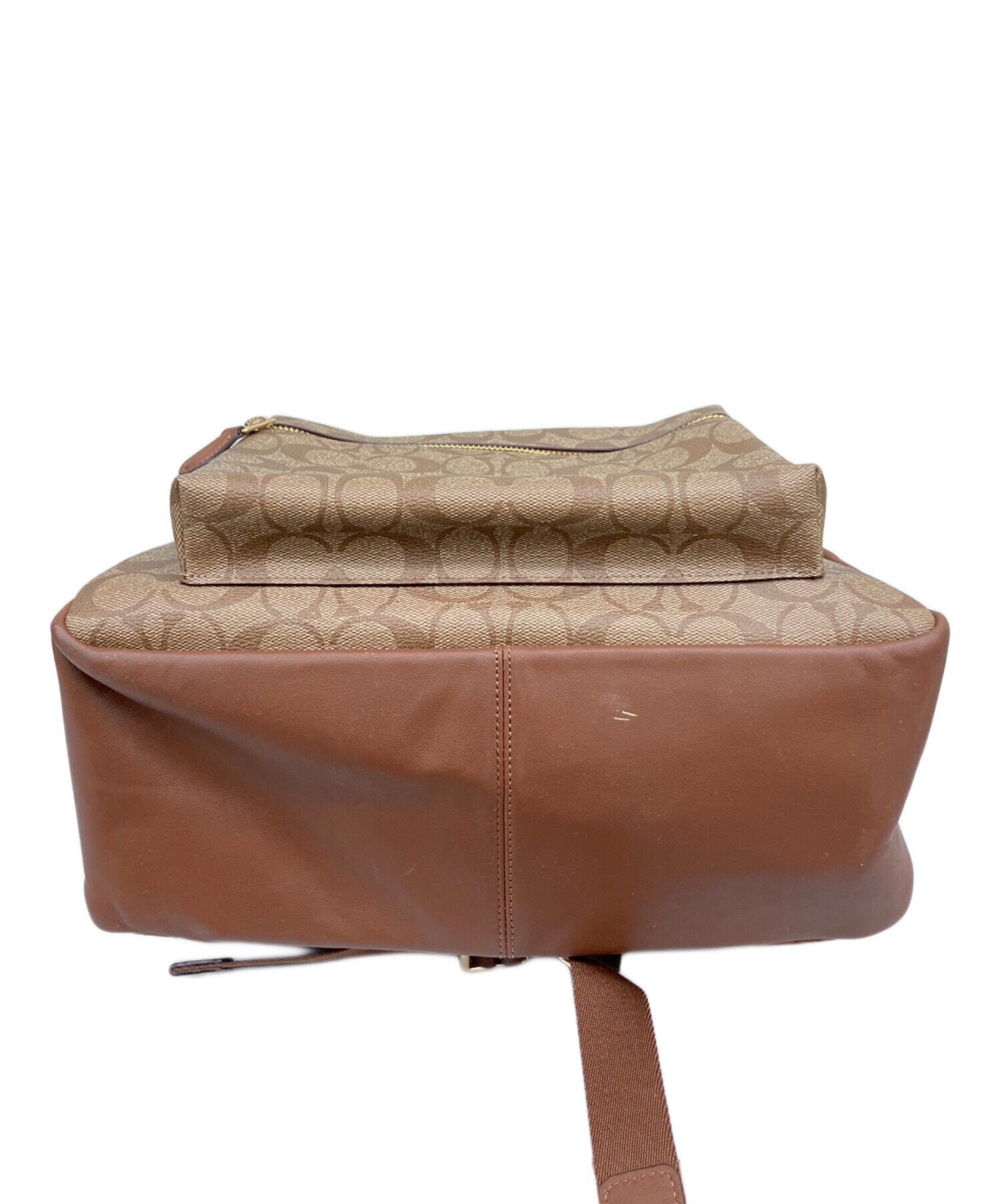 中古・古着通販】COACH (コーチ) リュック シグネチャー ブラウン