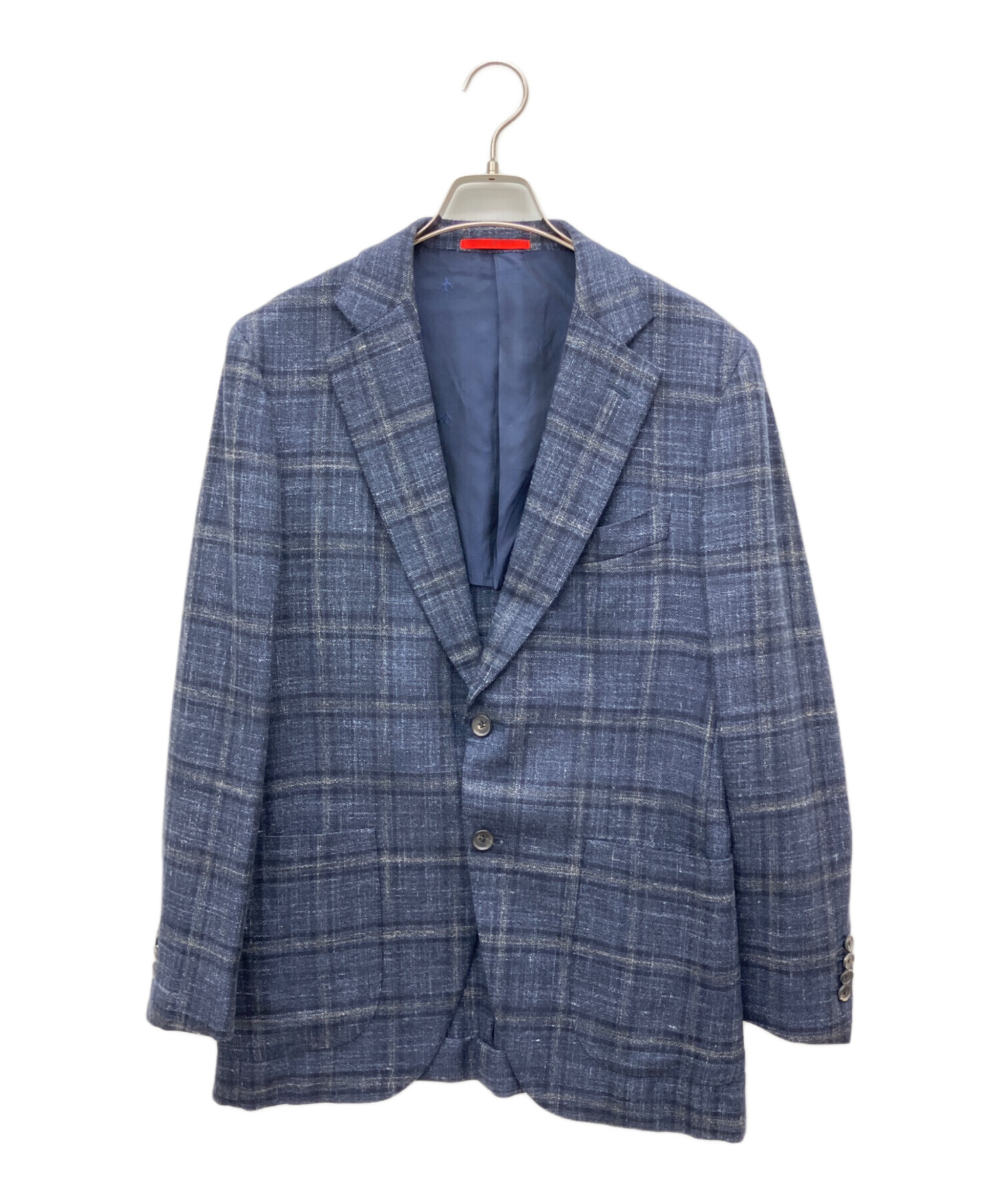 ISAIA イザイア テーラードジャケット 中古・古着通販】ISAIA (イザイア) テーラードジャケット ネイビー